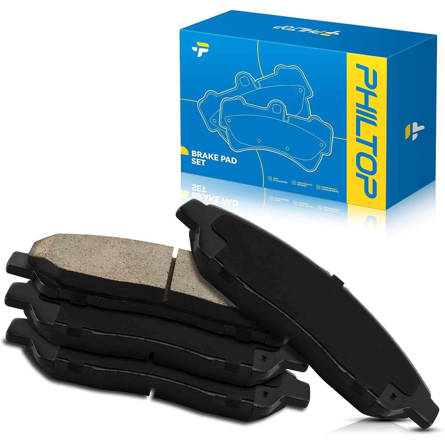 PHILTOP Ceramic Front Brake Pads For ZDX 2010-2013, 4 Pcs replace # D1280