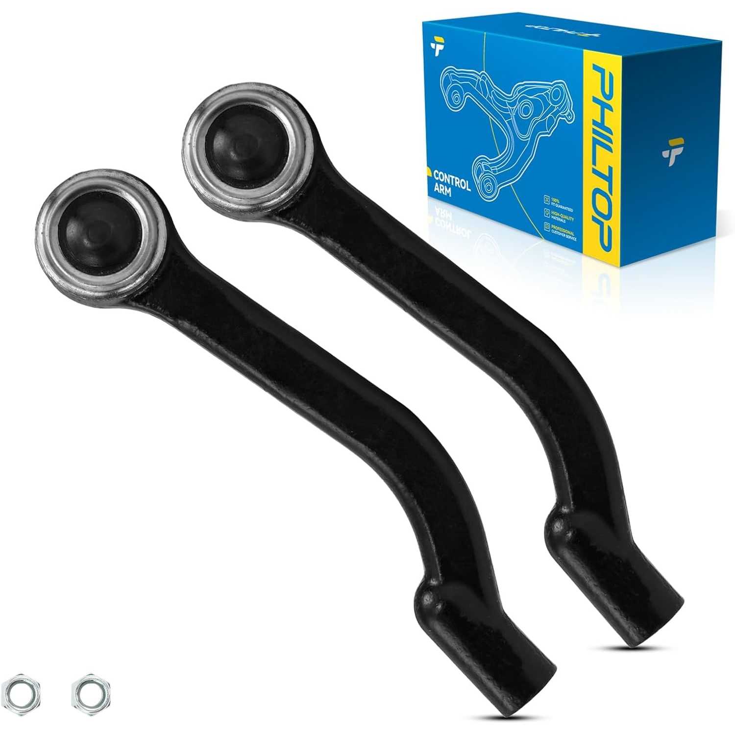 PHILTOP 2Pcs Tie Rod Ends Fit for Rogue 2008-2013, Rogue Select 2014-2015,2 Front Passenger & Driver Outer Tie Rod End Links