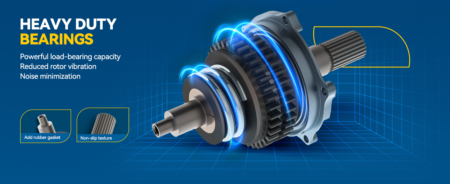 Heavy Duty Bearings Powerful load-bearing capacity Reduced rotor vibration Noise minimization