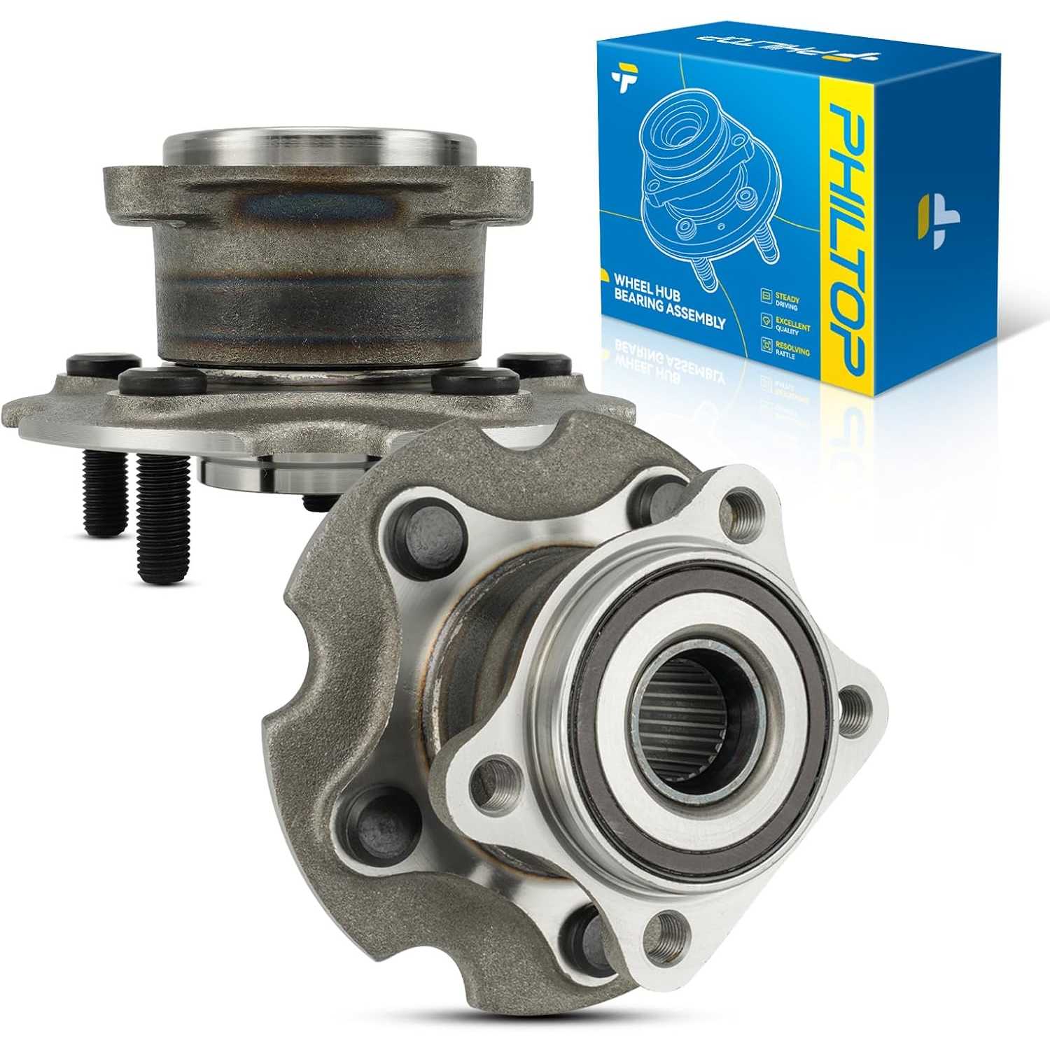 PHILTOP 512374 Rear Wheel Hub Assembly Fit for 2006-2018 Toyota