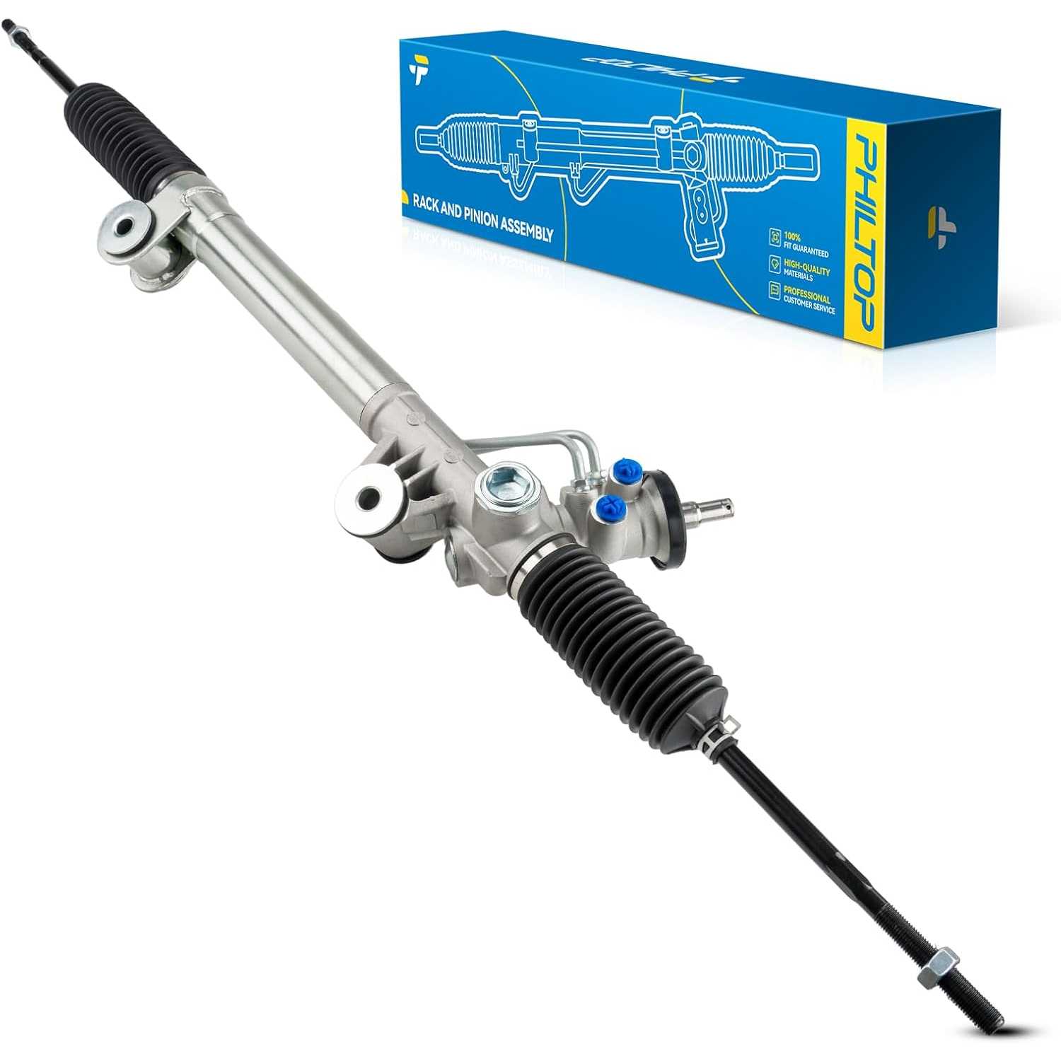 PHILTOP 22-1000 Rack and Pinion Steering Assembly For Silverado 1500 2000 4.8L/2003 2005 5.3L, Sierra 1500 2000 2006 5.3L/2001 4