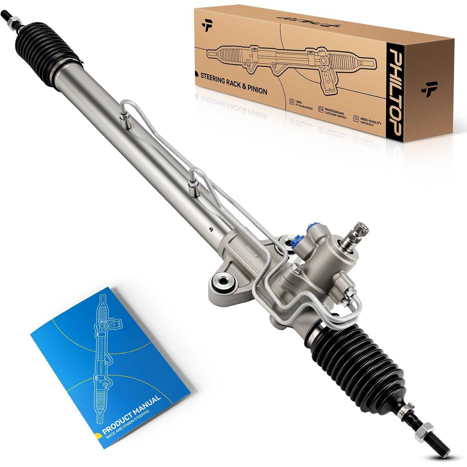 PHILTOP Power Steering Rack and Pinion Compatible with Honda Prelude 1997-2000 2.2L, Hydraulic Rack and Pinion Replace 26-1788