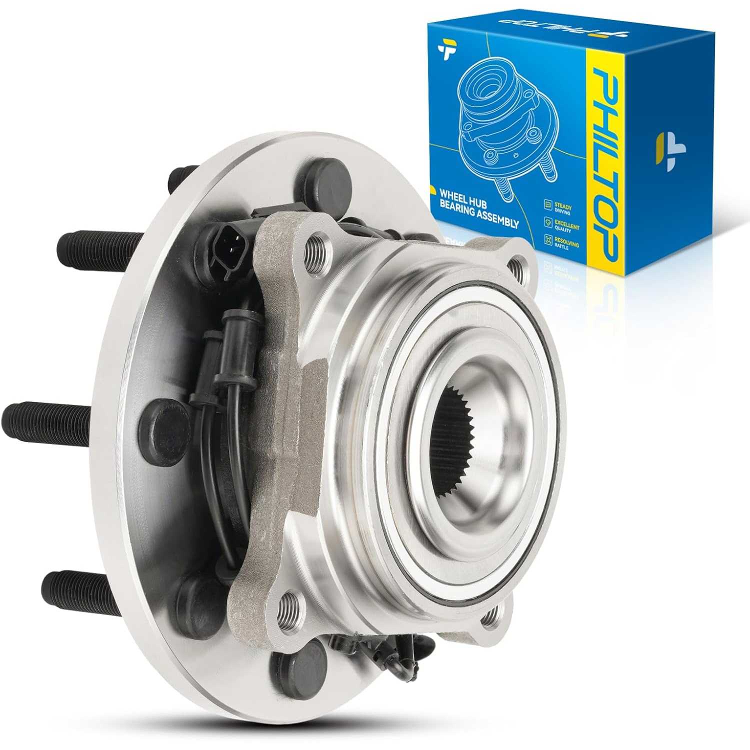 PHILTOP Front Wheel Hub Bearing Assembly for 2012-2013 Ram 2500, 2012-2013 Ram 3500, W/ABS 1 PCS