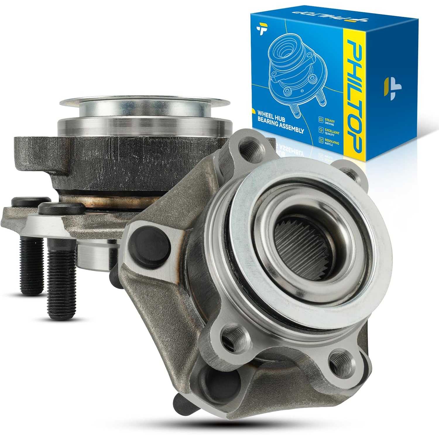 PHILTOP 513364 Front Wheel Hub Assembly Fit for Nissan Sentra 2013-2019, Nissan NV200 2013-2019, Leaf 2013-2017, Chevrolet City
