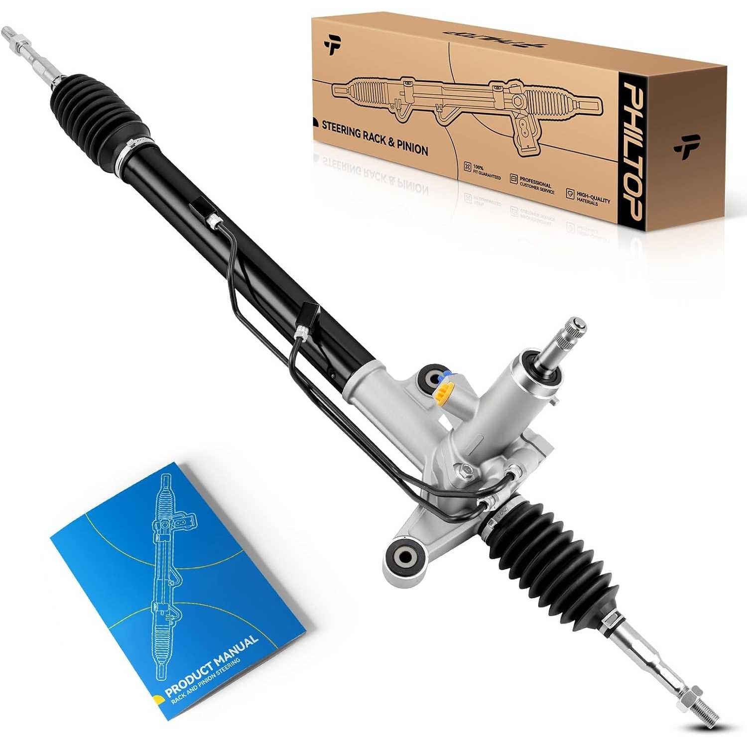 PHILTOP Power Steering Rack and Pinion Assembly Compatible with Honda Civic 2011-2011 Base, DX, DX-G, EX, EX-L, GX, LX, LX-S Rep