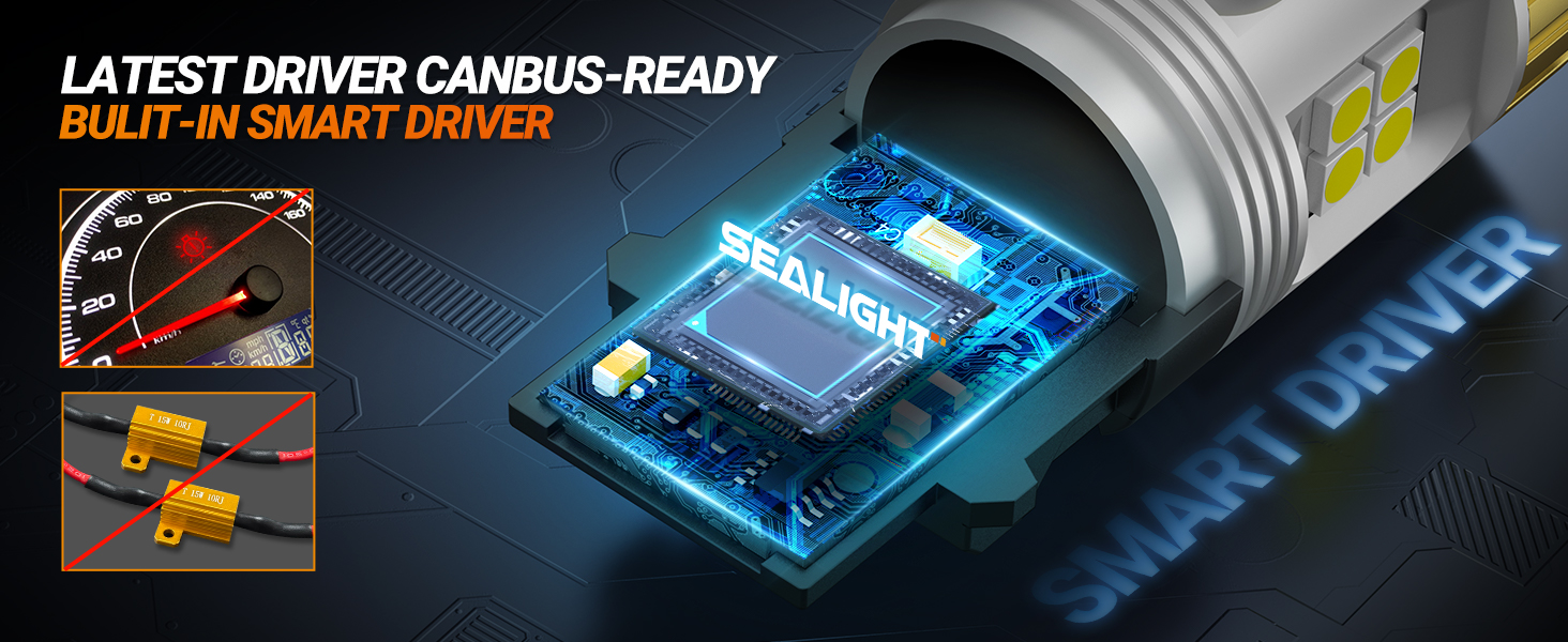 Sealight 3157 3156 3056 3057 4057 4157 LED Light Bulb White Reverse Backup Tail Blinker Light