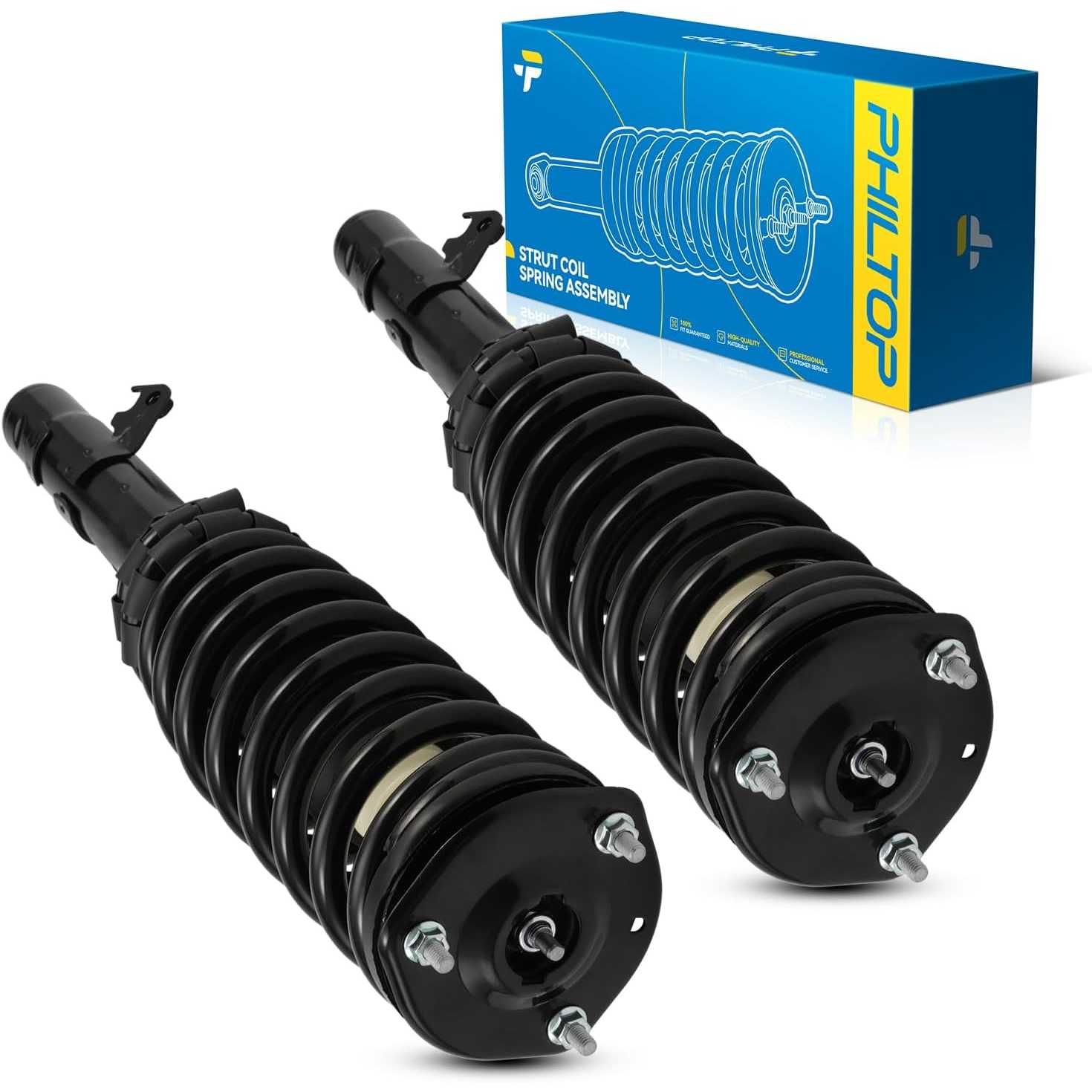 PHILTOP Front Complete Struts and Shocks Absorber Assembly with Coil Spring Fit For Mazda 2003-2008 6,Suspension struts 172195