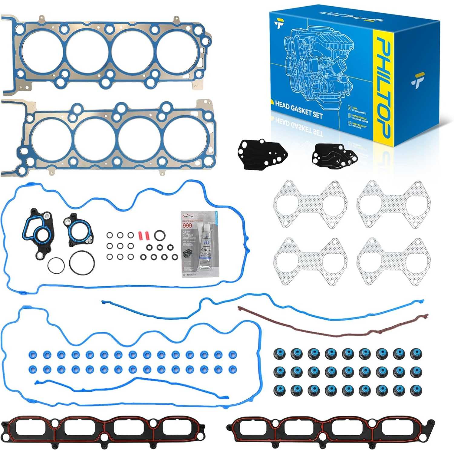 PHILTOP HS26306PT MLS Full Head Gasket Set Fit for Ford F-150 2004-2006, Expedition 2005-2006, F-250 Super Duty 2005-2006, Linco