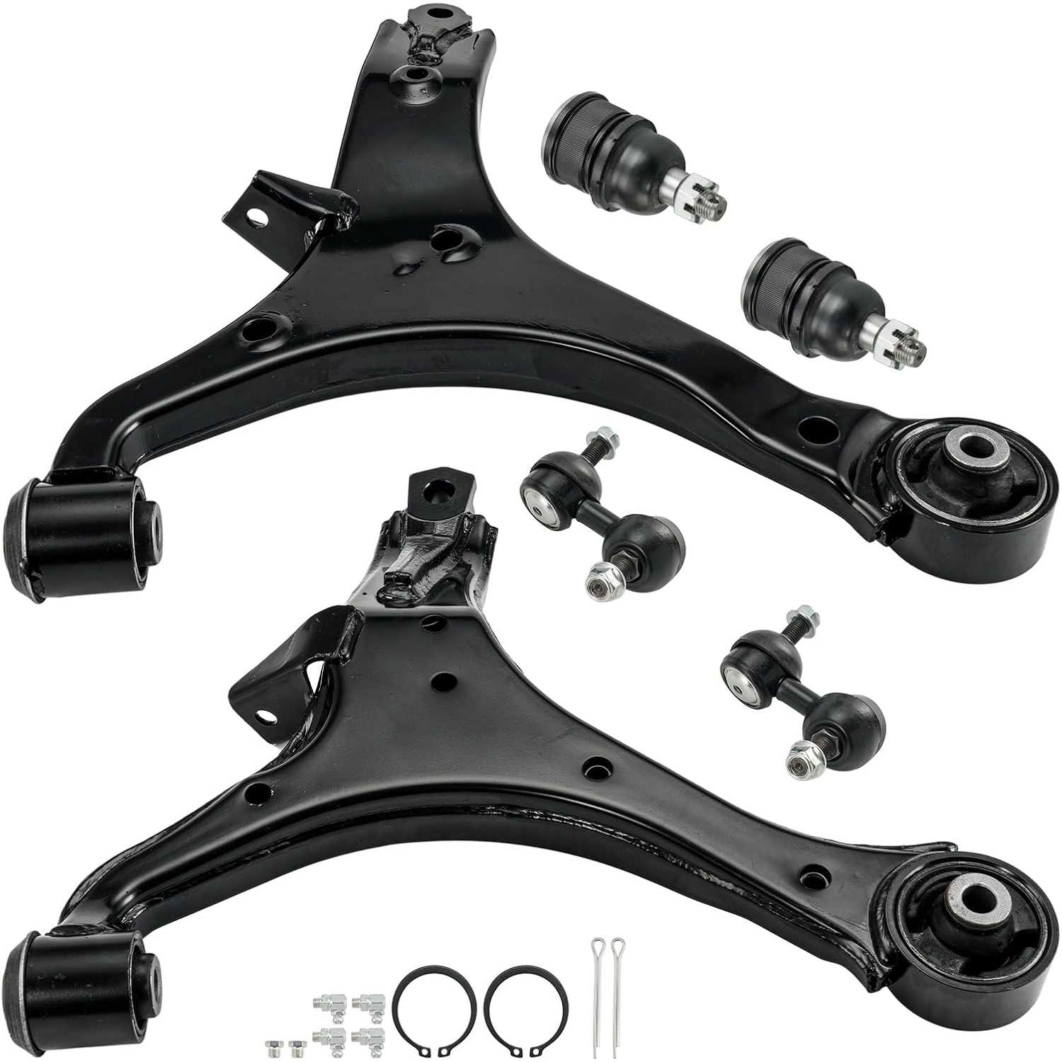 PHILTOP 6Pcs Suspension Kit Front Lower Ball Joint Control Arm Sway Bar End Link Fit for 2003-2004 Element DX 2003-2011 Element