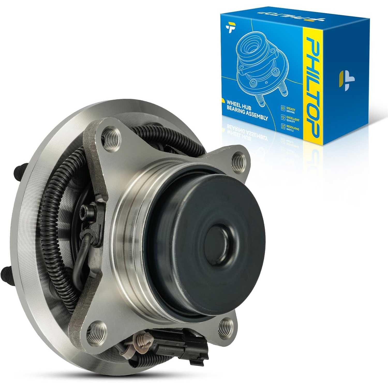 PHILTOP 515143 Front Wheel Bearing Hub Assembly Fit for Ford F-150 2011-2014, Ford Expedition 2011-2014, Lincoln Navigator 2011-