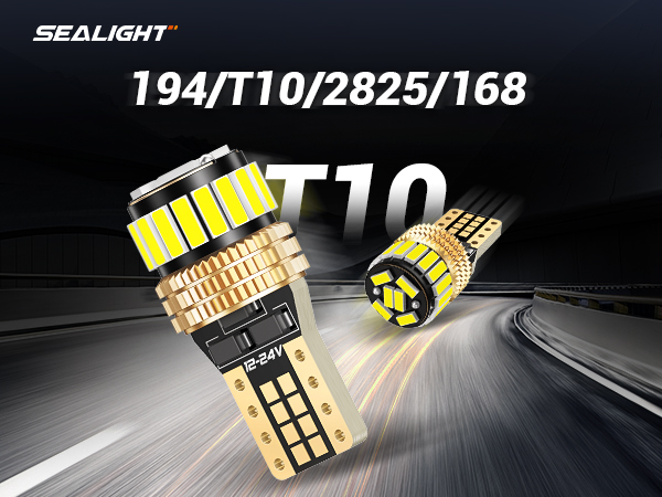 SEALIGHT Aurora T10/194/168/W5W LED License Plate Light Dome/Map