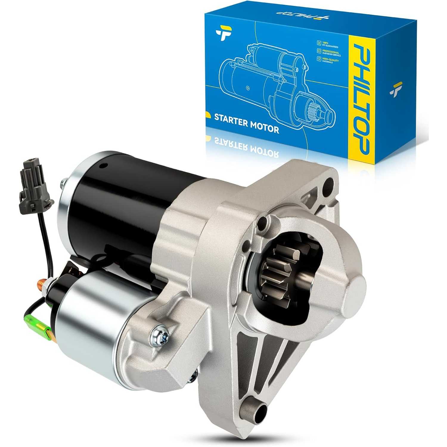PHILTOP 1.7KW Starter 17872N Compatible with Nissan, Maxima 3.5L 2004-2006, Altima 3.5L 2004-2007, Quest 2007-2009, Quest 3.5L 2