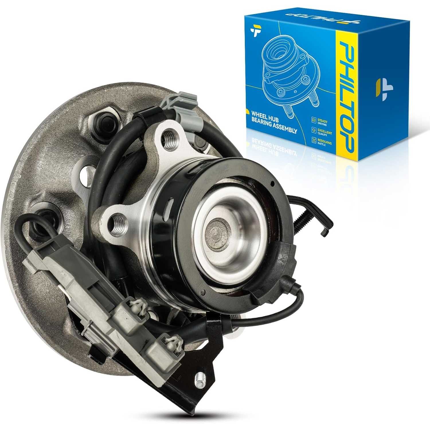 PHILTOP 515104 RWD Front Left Wheel Bearing Fit for Chevrolet Colorado 2004-2008, GMC Canyon 2004-2008, Isuzu i-290 2007-2008, I