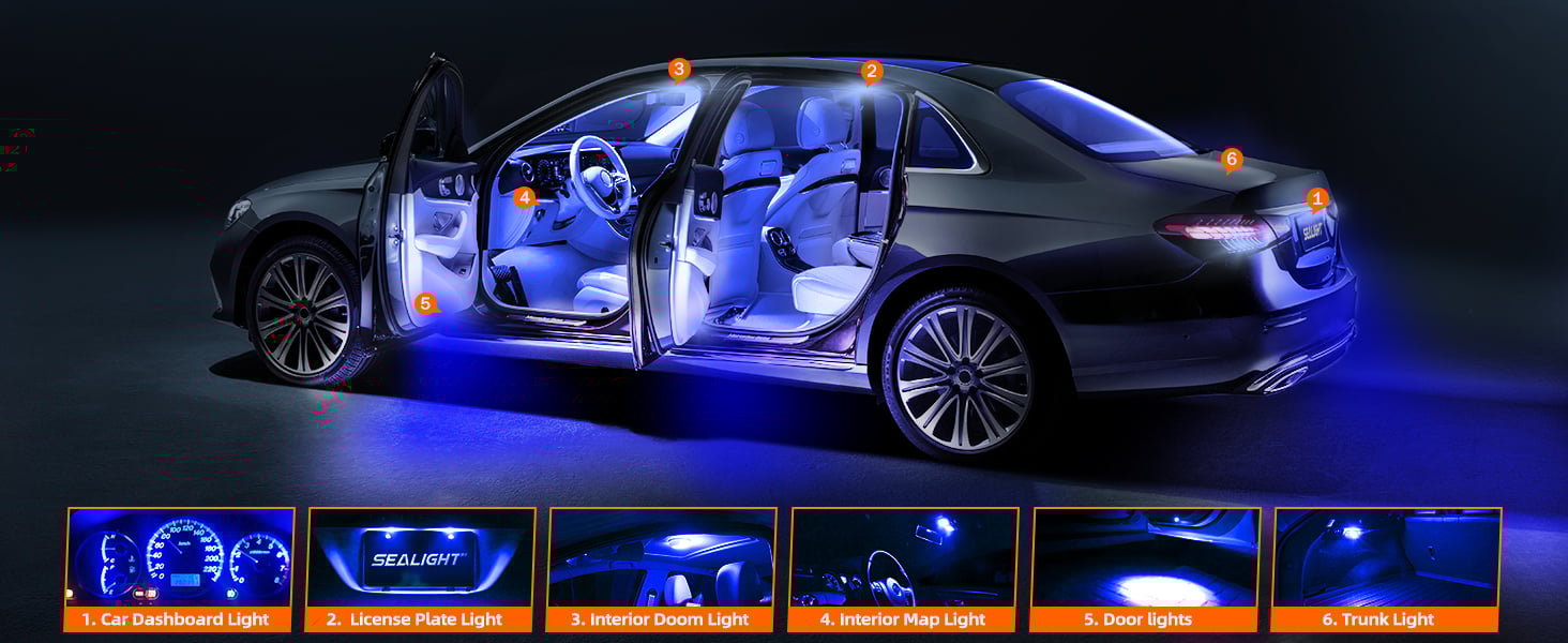 sealight 194 168 w5w led bulb