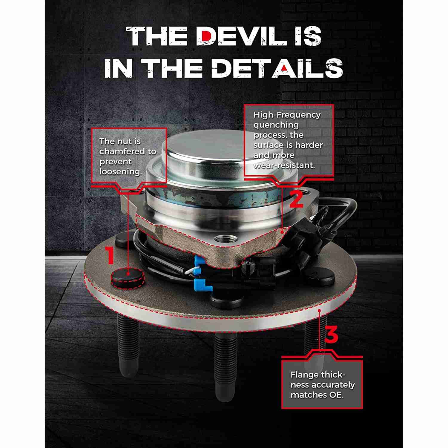 KAX® 515054 Front Wheel Bearing & Hub Assembly for 1999-2004 Chevy Silverado 1500 2