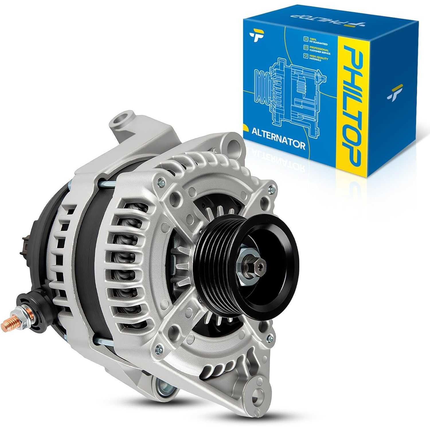 PHILTOP 160A Alternator Compatible with Jeep, Dodge, Liberty 2002-2006, Grand Cherokee 2005-2006, Durango 2001-2006, Commander 2