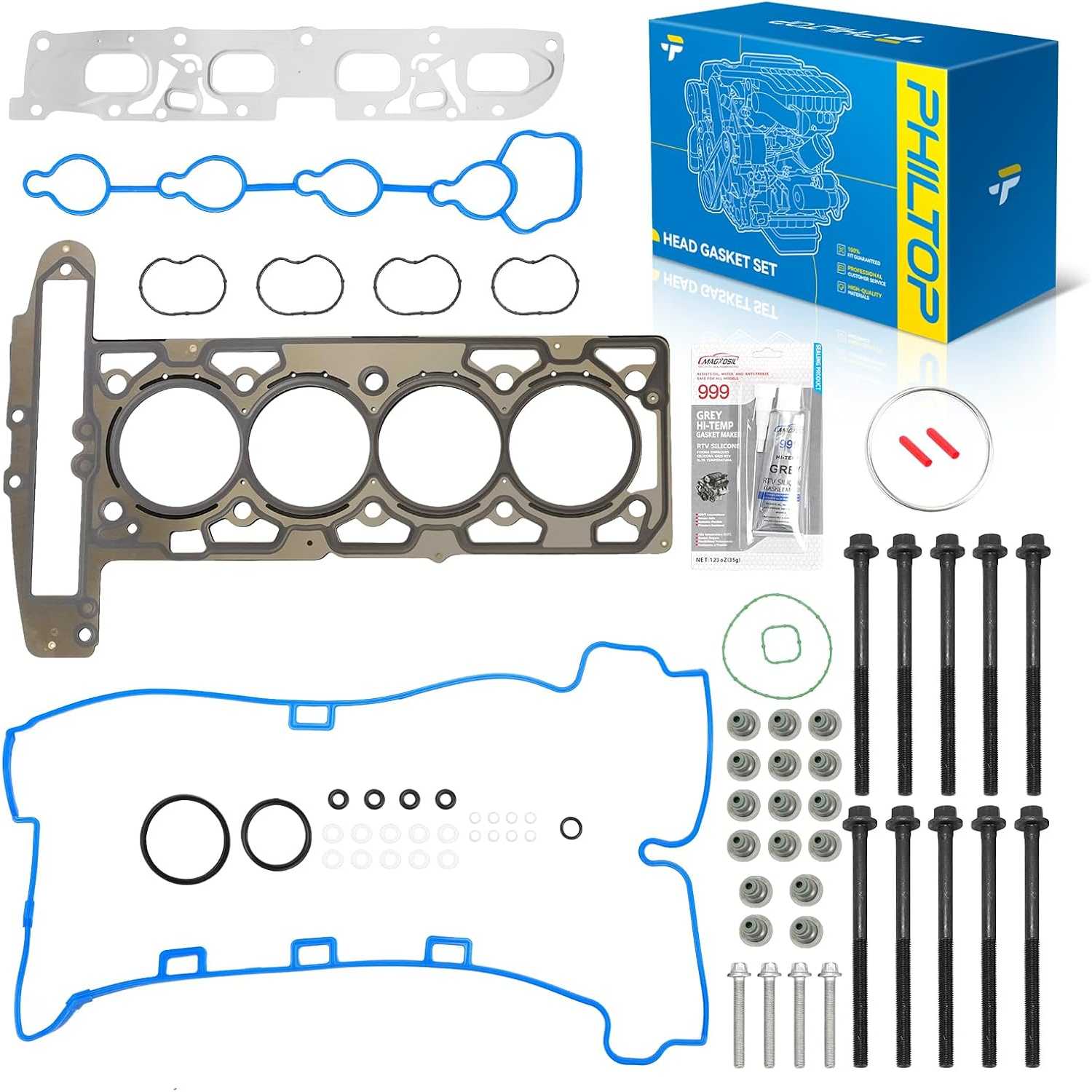 PHILTOP HS26517PT ES72196 Head Gasket Set Fit for Chevy Equinox 2012, GMC Terrain 2015, for 2.4L Engine Cylinder Head Gasket Kit