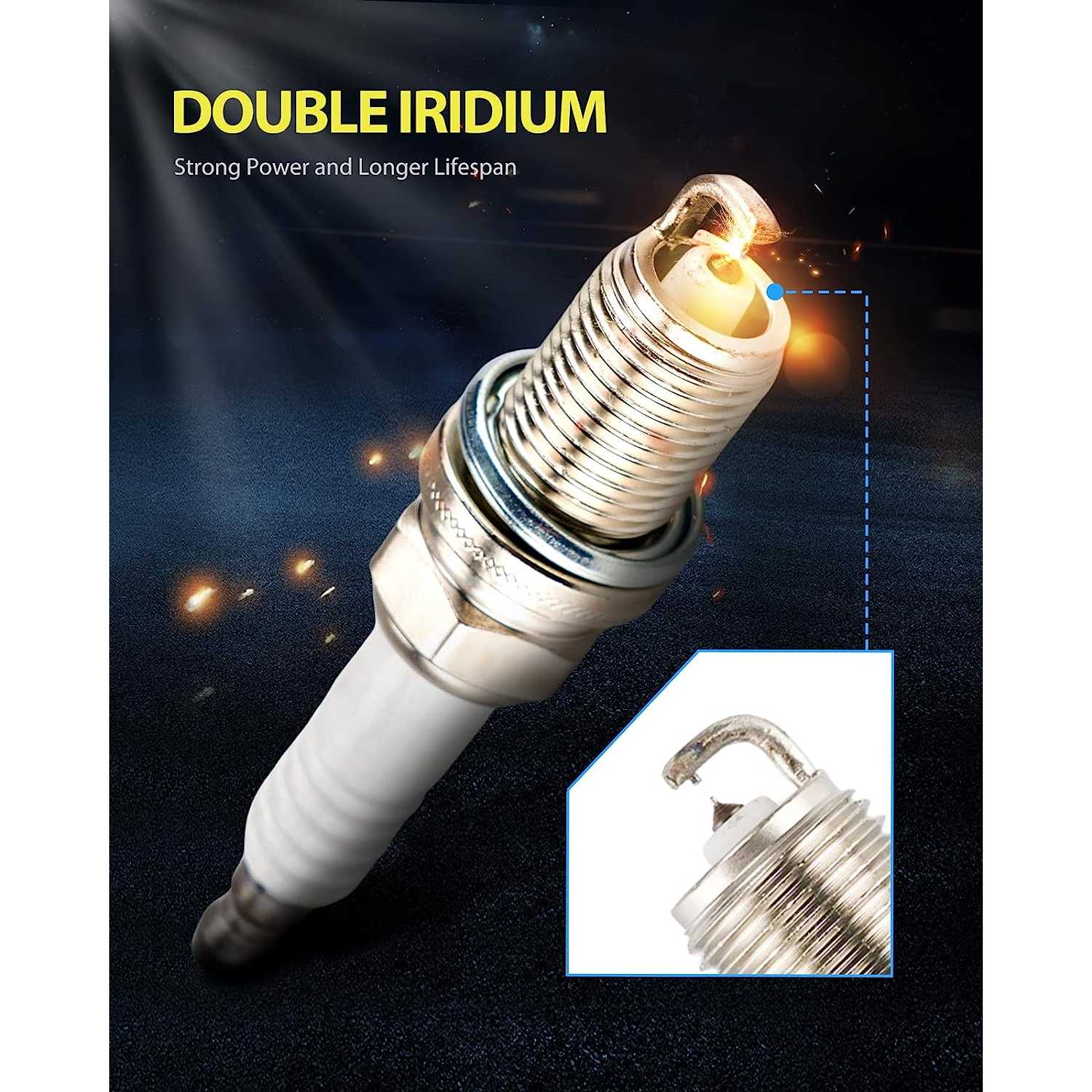 PHILTOP® 2382 Double Iridium Spark Plugs 4PCS for 1995 Mazda Miata 2