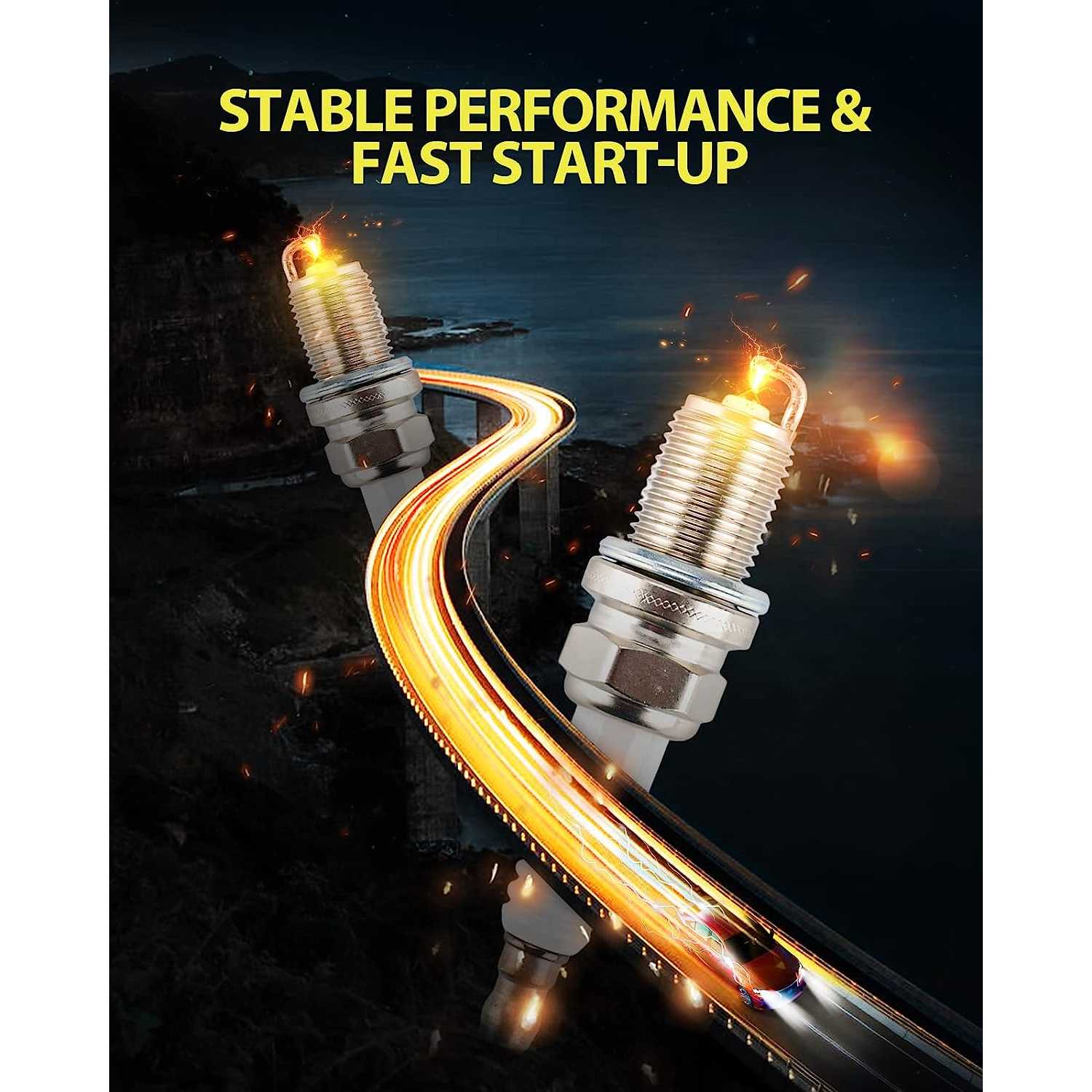 PHILTOP® 2382 Double Iridium Spark Plugs 4PCS for 1995 Mazda Miata 4