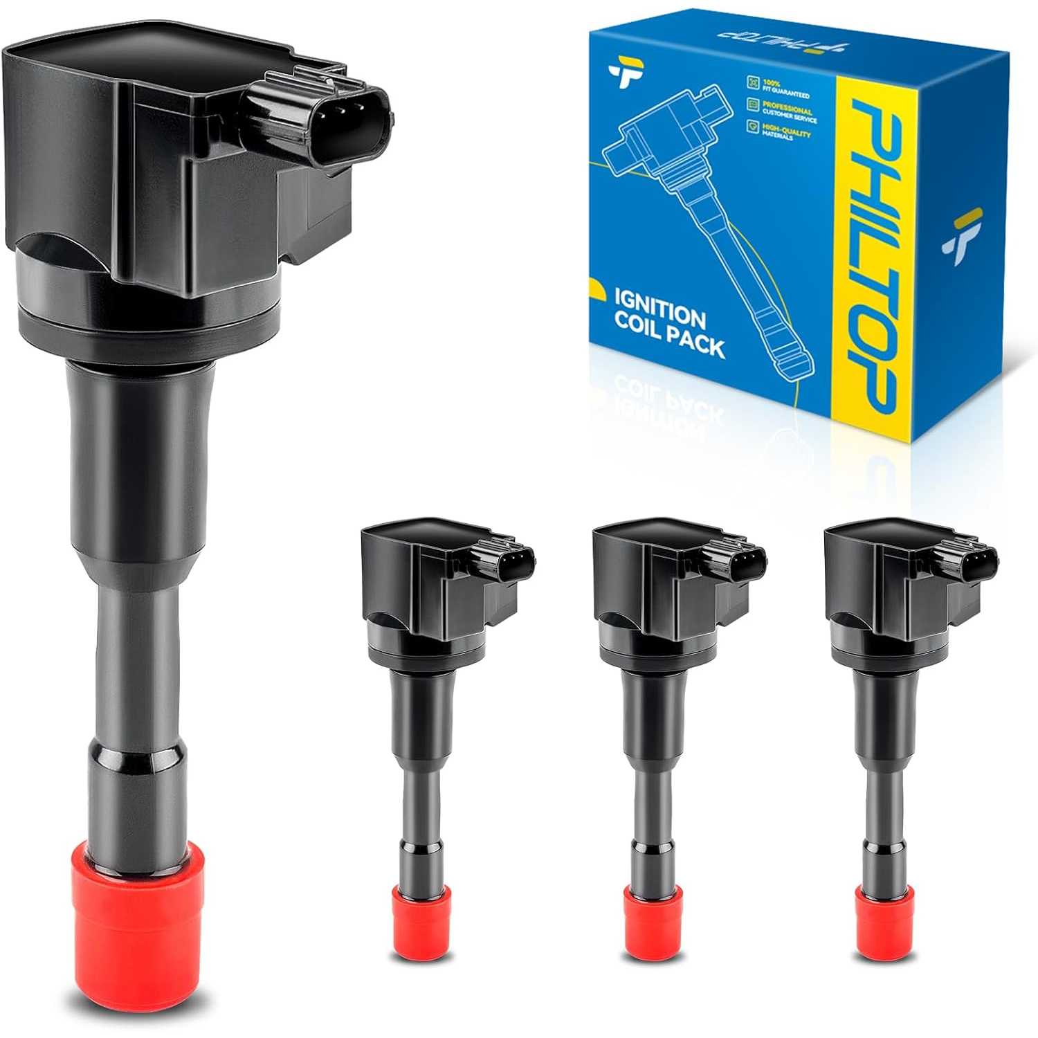 PHILTOP UF374 Ignition Coil Pack, Compatible with Civic 2003-2011 1.3L