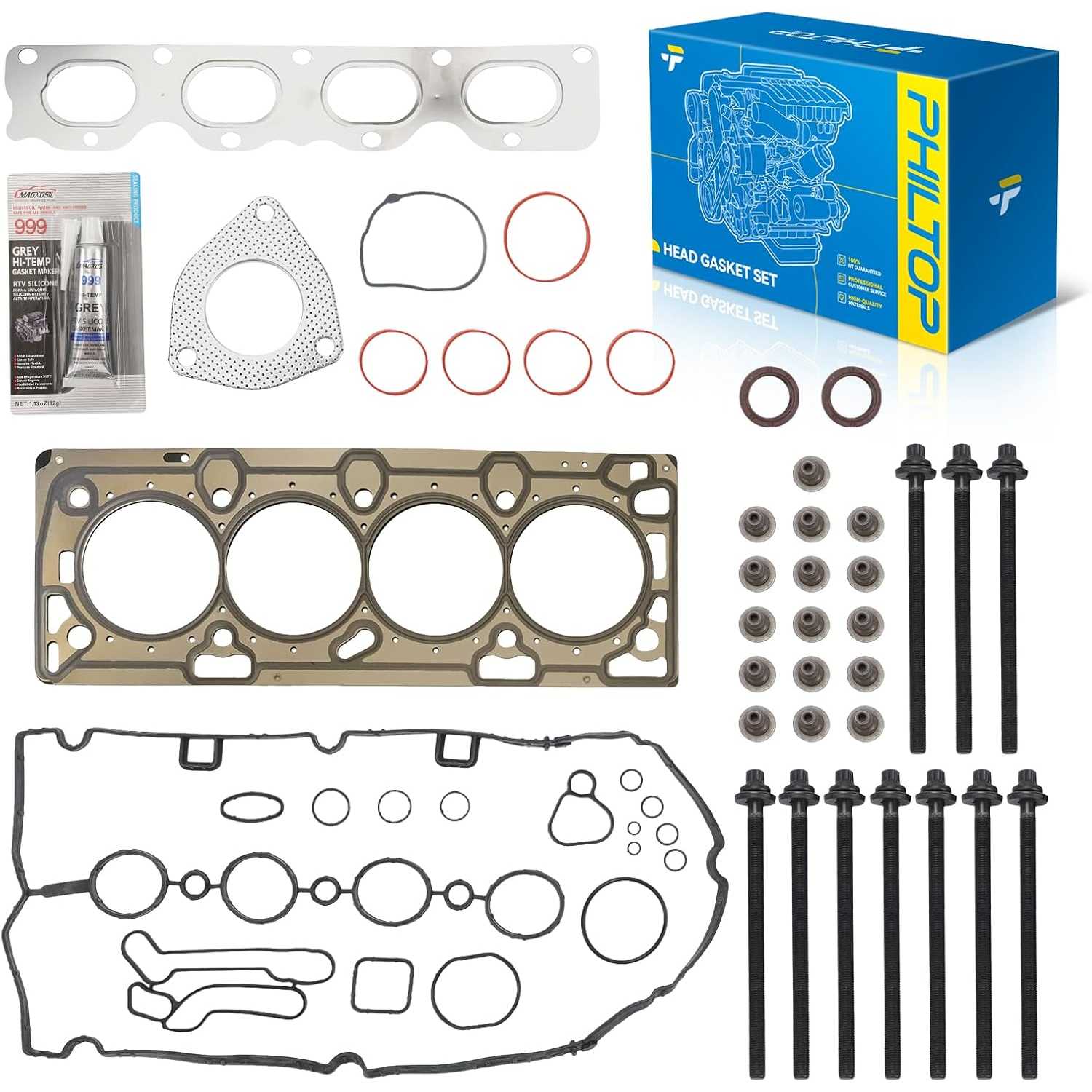 PHILTOP HS26516PT-1 Head Gasket Set Fit for Chevy Sonic 2012-2018, Cruze 2011-2015, Cruze Limited 2016, for 1.8L Engine Cylinder