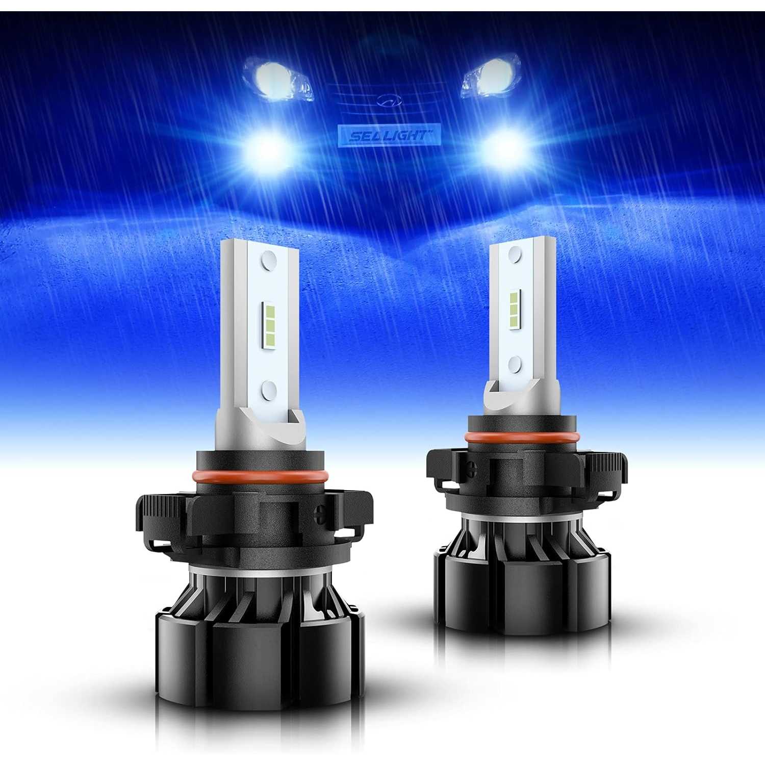 SEALIGHT® XF1 2504/PSX24W LED Fog Light Bulbs 8000K Blue 20W 6000LM IP67 2PCS