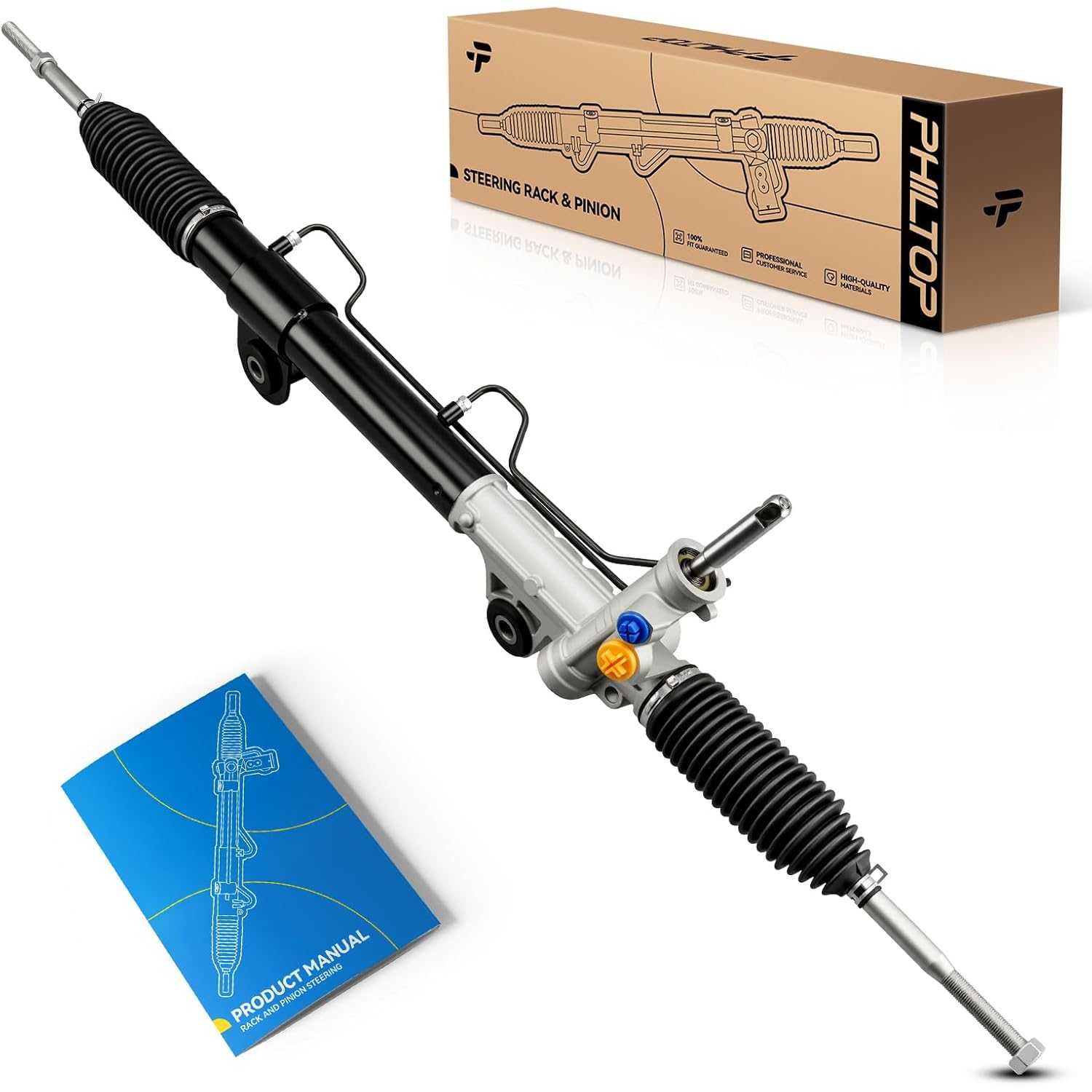 PHILTOP Power Steering Rack and Pinion Compatible with Dodge Durango 2004 2005 2006 2007 2008 2009 All Models, Chrysler Aspen 20