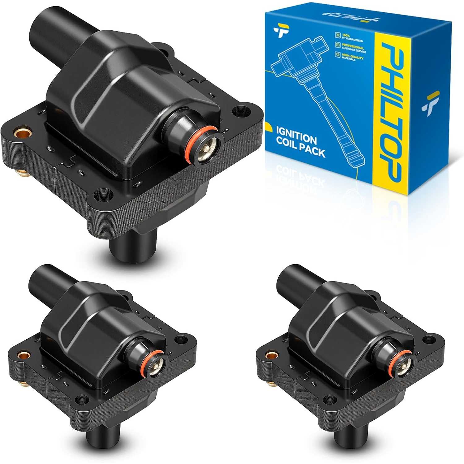PHILTOP UF137 Ignition Coil Packs Fits for Mercedes-Benz 1994-1997 E320, 1994-1997 C280, 1994-1996 S320, 1994-1996 SL320, 1997 C