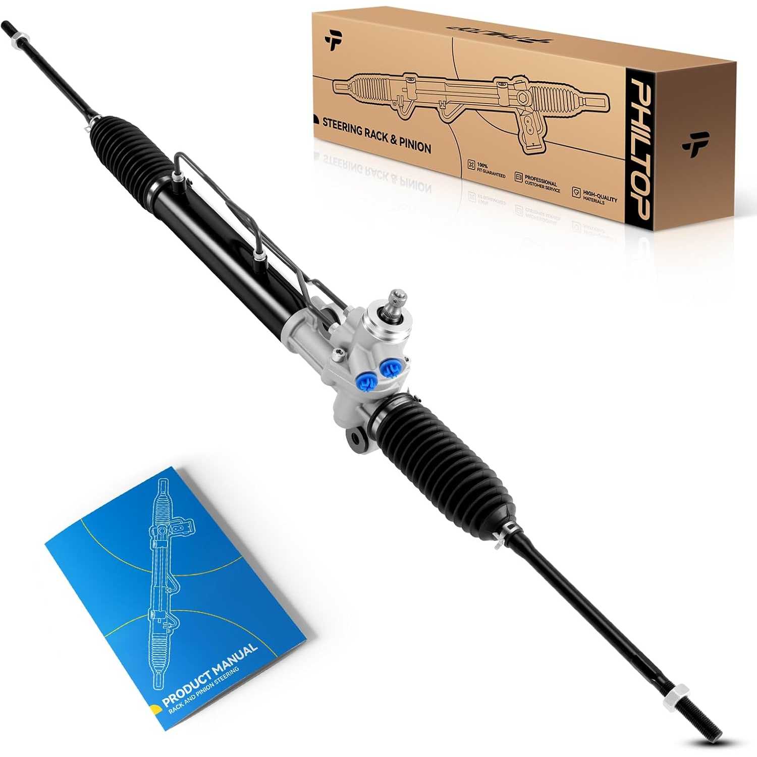 PHILTOP Hydraulic Power Steering Rack and Pinion Fit for 2001 2002 2003 2004 2005 2006 Elantra All Models Replace 262411