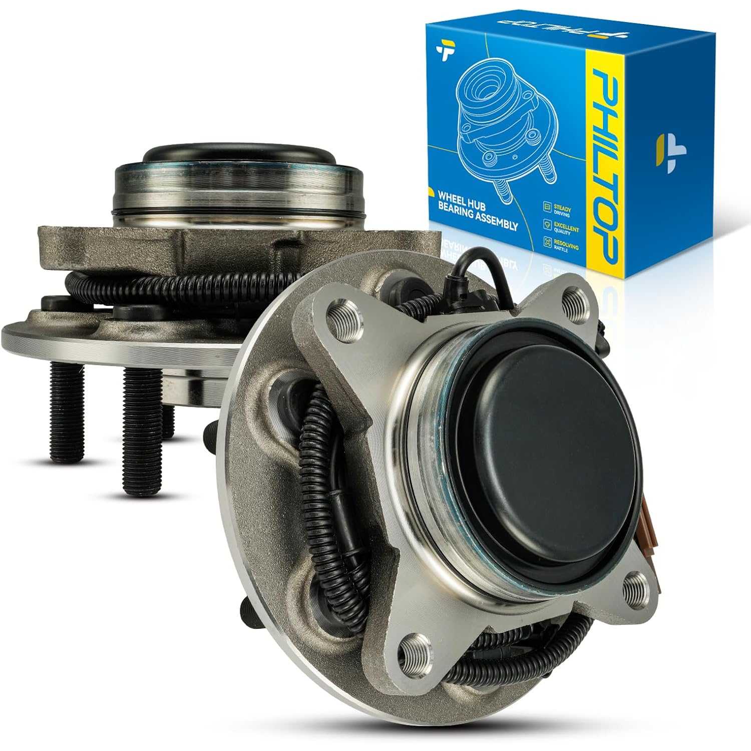 PHILTOP Pair 515176 Front Wheel Hub Assembly Compatible with F-150 2018-2020, Expedition 2018-2020, Navigator 2018-2020 W/ABS