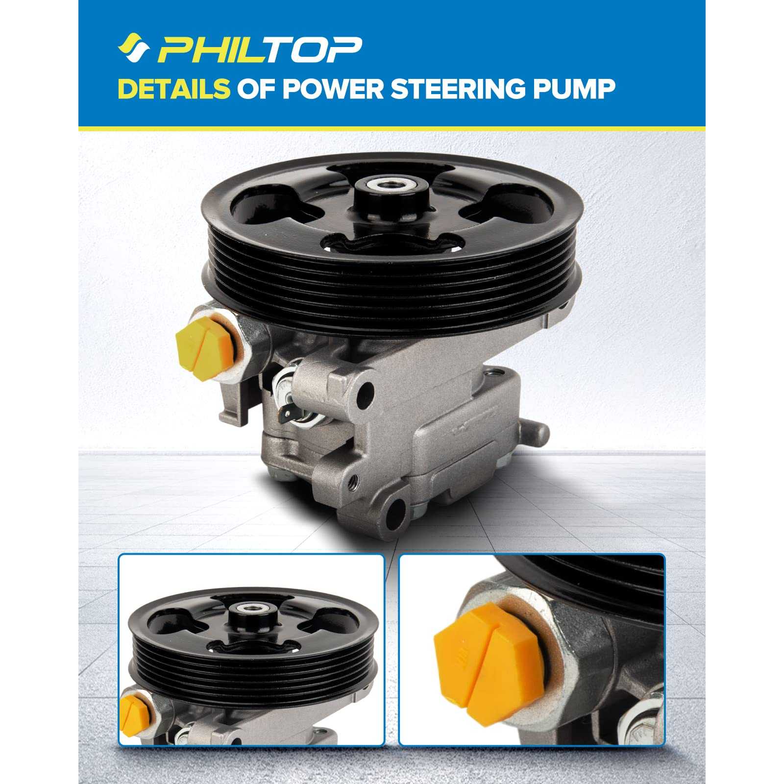 Suncent Power Steering Pump 21-5391 OE Replacement for 6 2003-2008 2.3L, Power Steering Wheel Pump GK2A32650F, GK2A32650H, GK2A3 1