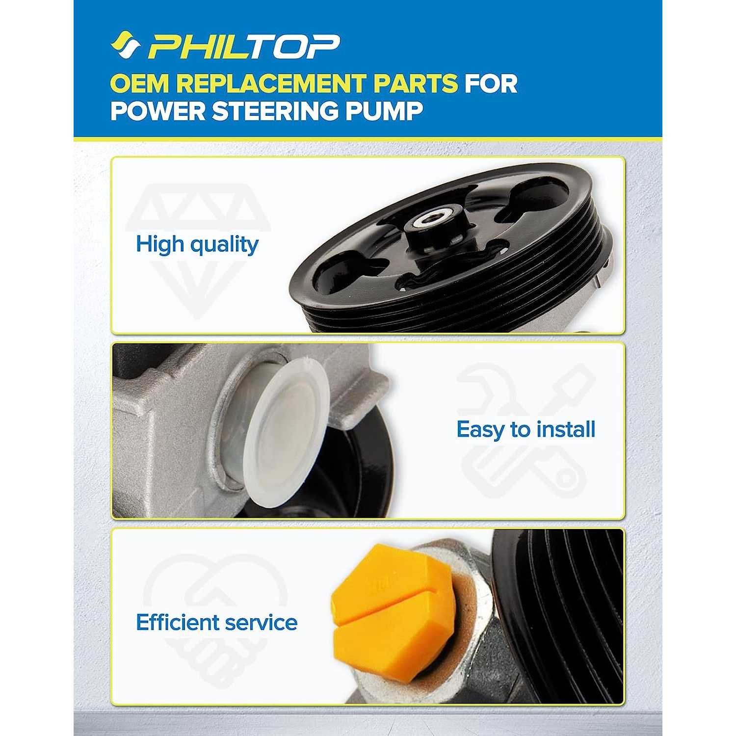 Suncent Power Steering Pump 21-5391 OE Replacement for 6 2003-2008 2.3L, Power Steering Wheel Pump GK2A32650F, GK2A32650H, GK2A3 5