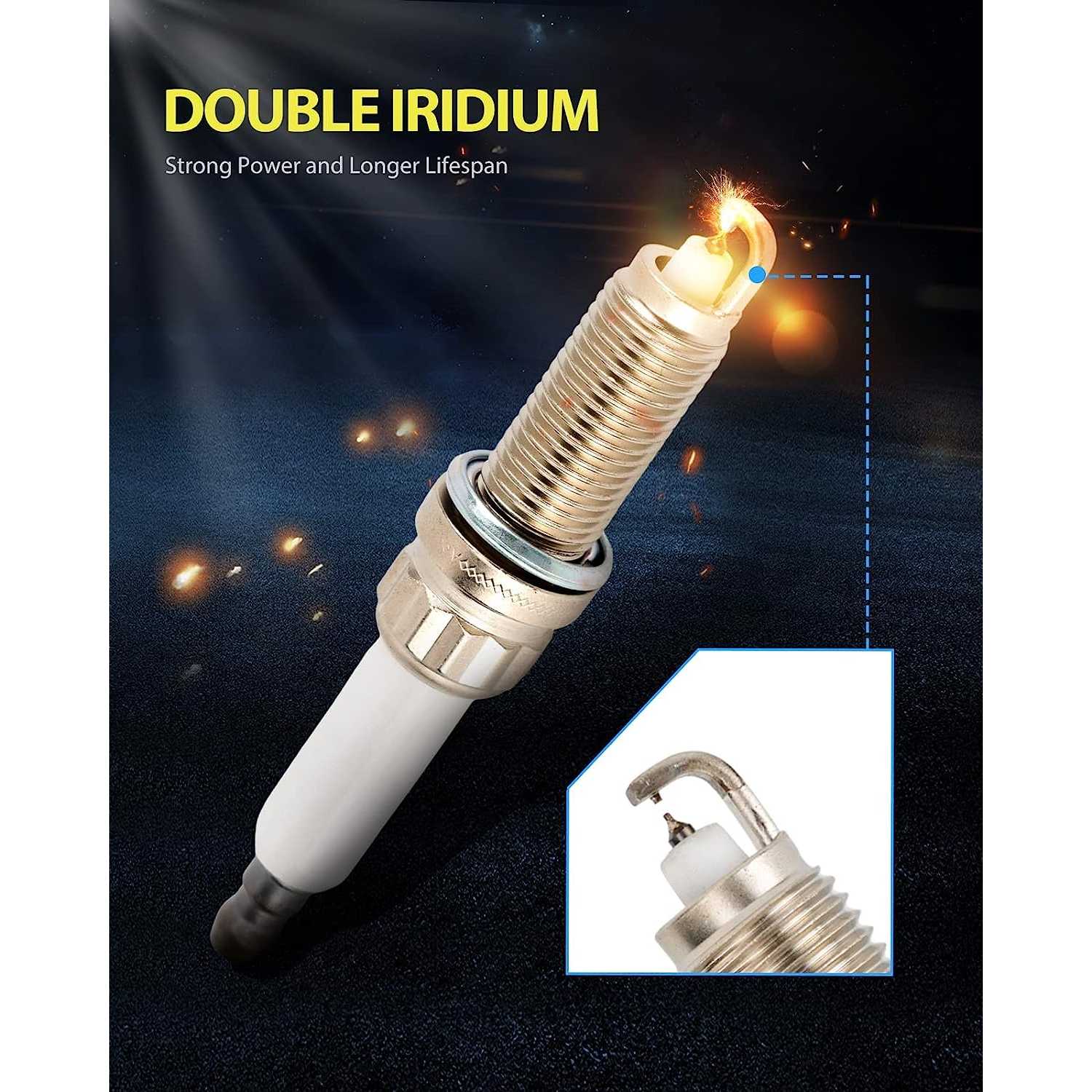 PHILTOP® 97506 (SILZKBR8D8S) Double Iridium Spark Plug 1PC for 2011-2018 X5 (more available) 2