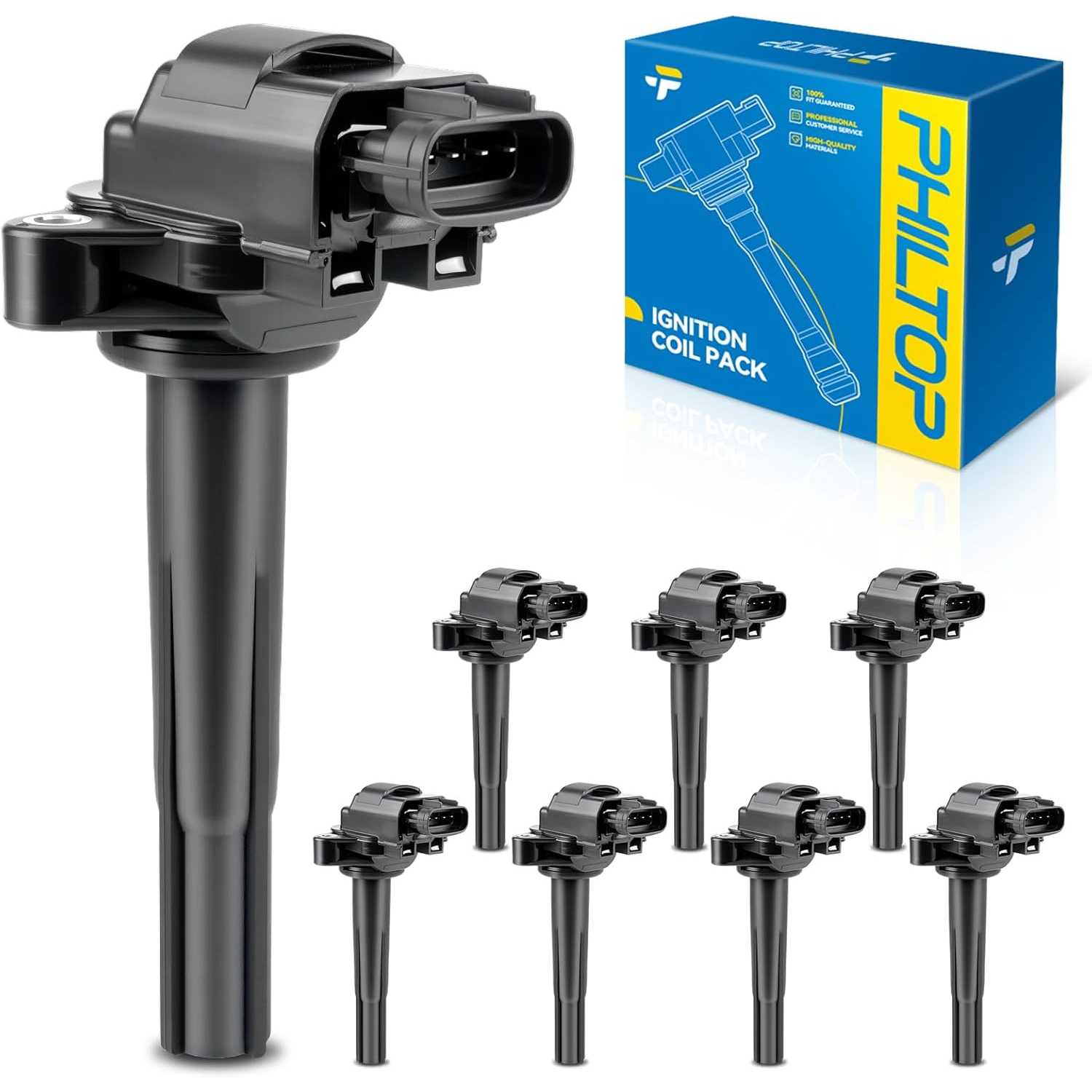 PHILTOP UF229 Ignition Coil Pack, Fits for Lexus 1998-2000 LS400, Lexus 1998-2000 GS400, Lexus 1998-2000 SC400