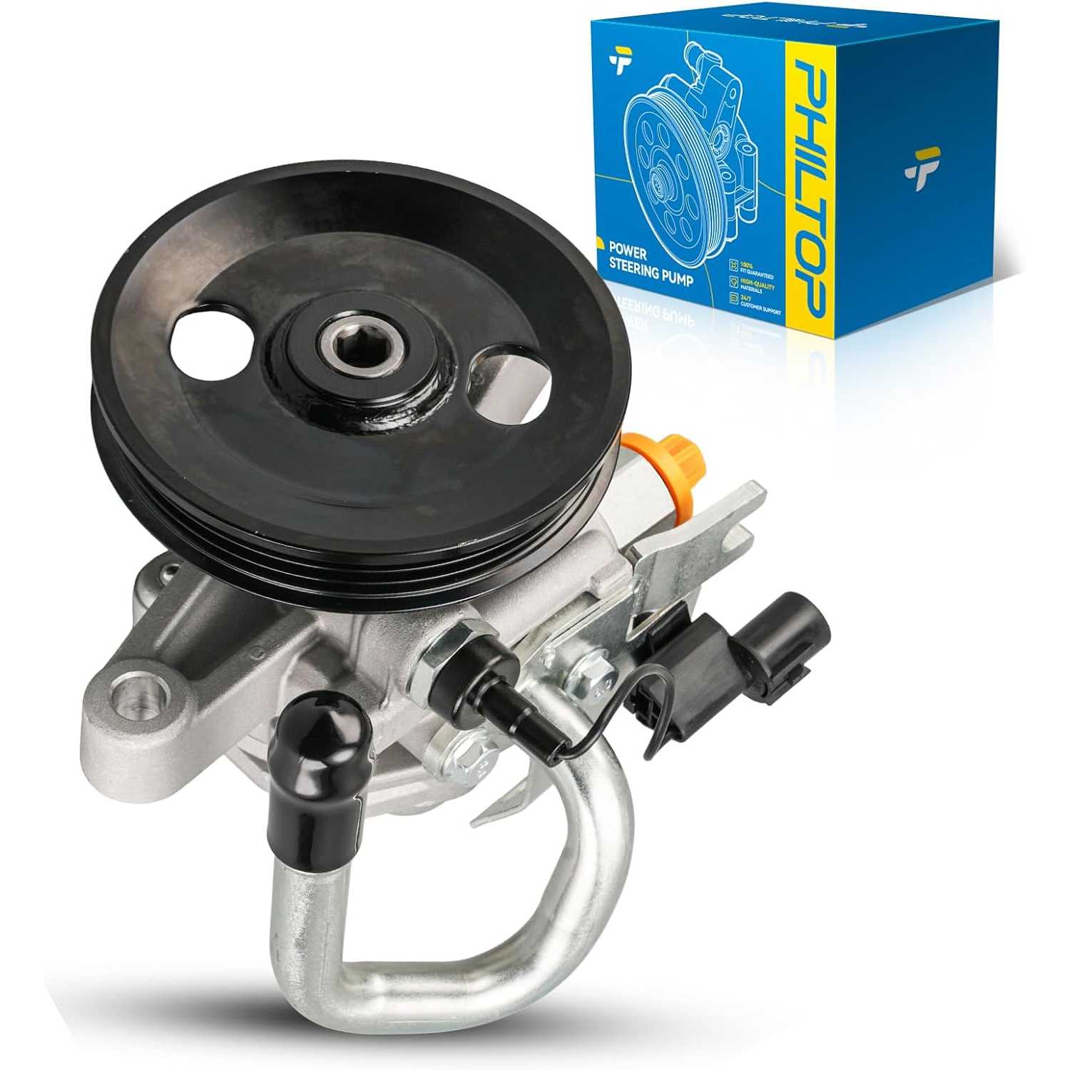 PHILTOP Power Steering Pump 21503, Fit for 2010-2011 Soul 2.0L, Power Assist Pump with Pulley