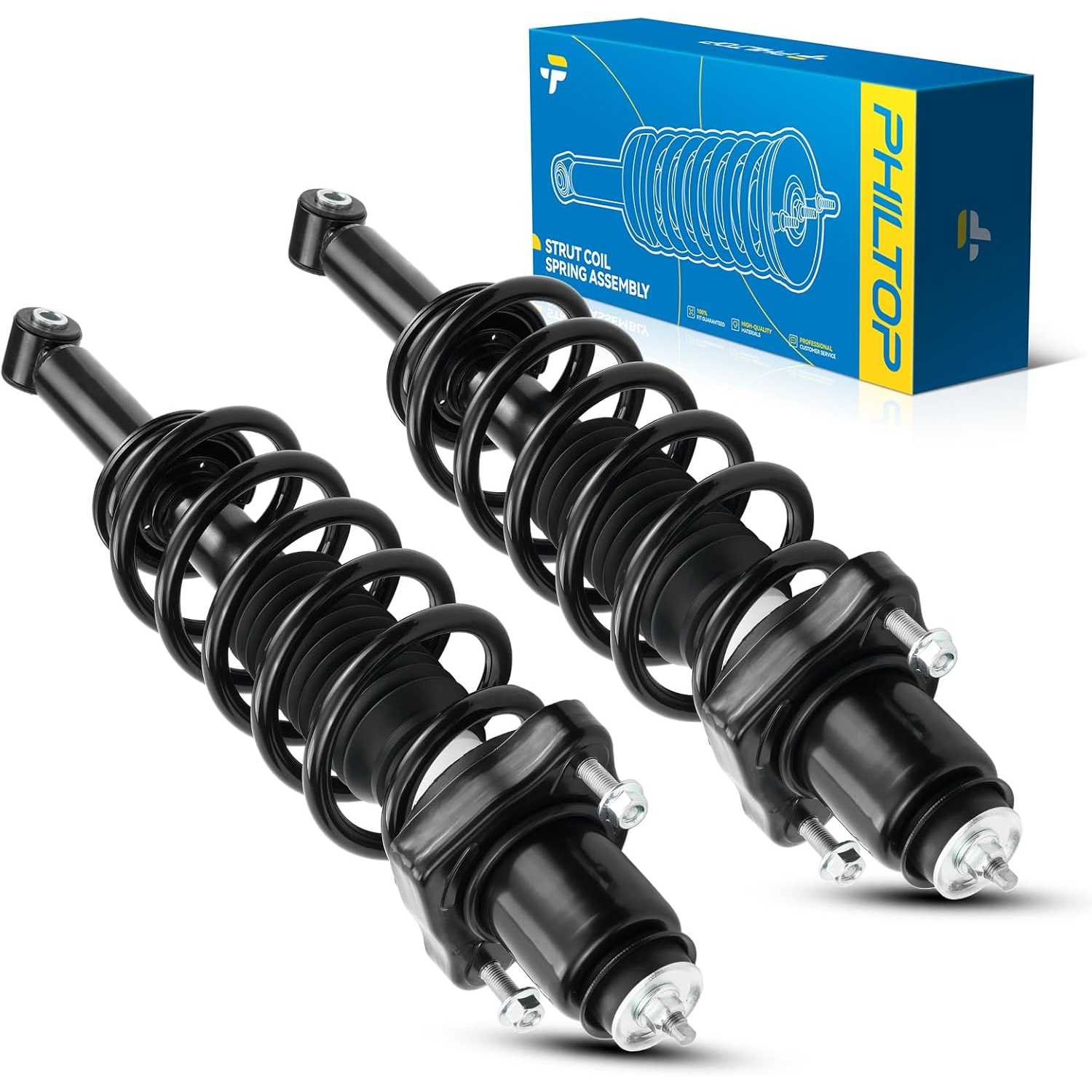 PHILTOP Rear Complete Struts Shock Absorber for 200 2011-2014, Avenger 2008-2014, Sebring 2007-2010, Quick Suspension 171126 * 2