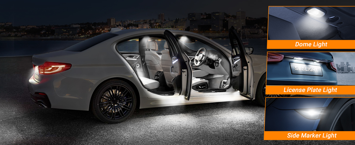 194 LED Light Bulb 6000K White 168 T10 W5W 2825 Super Bright 360° LED Replacement Bulbs