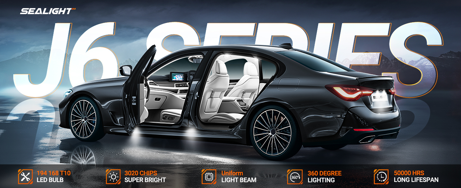 194 LED Light Bulb 6000K White 168 T10 W5W 2825 Super Bright 360° LED Replacement Bulbs