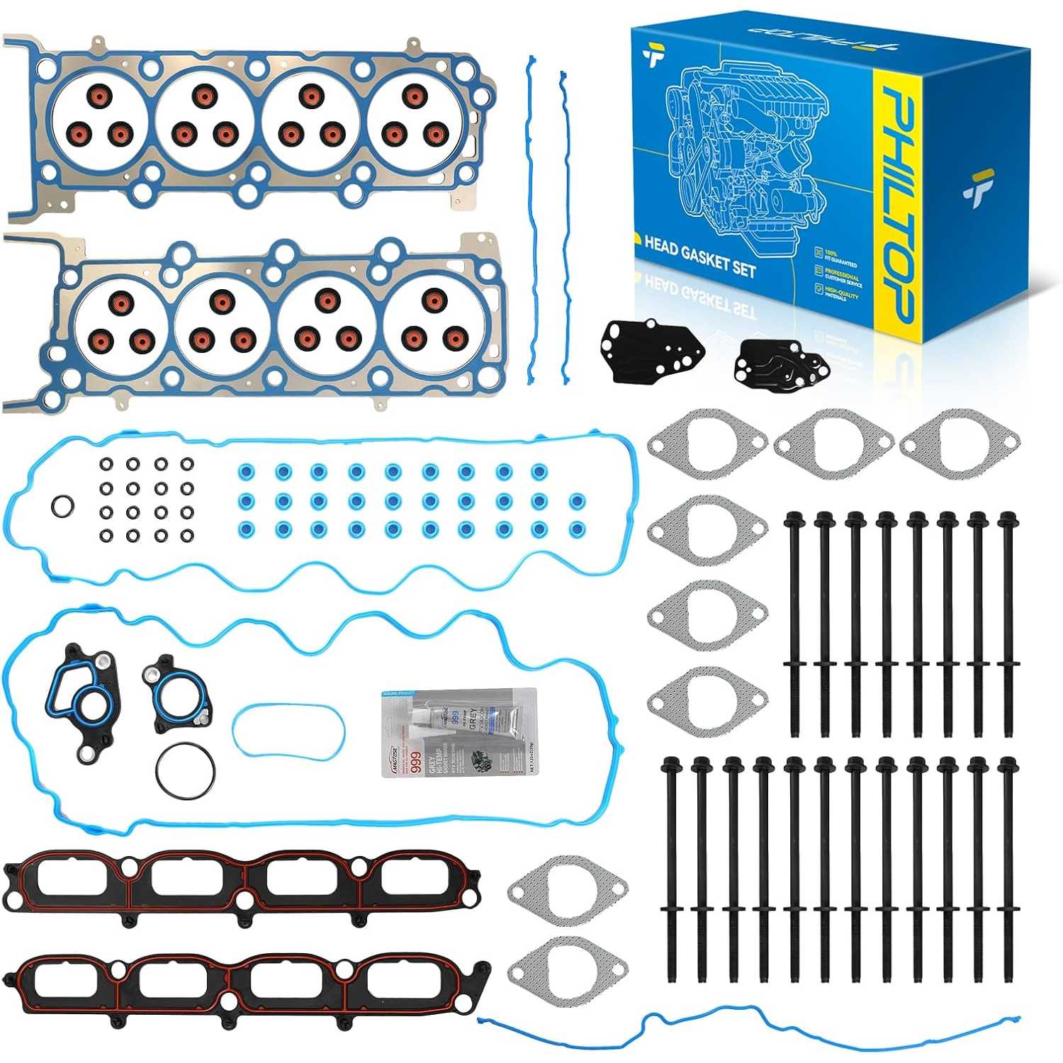 PHILTOP HS26306PT Head Gasket Set Fit for Ford F-150 2004-2006, Expedition 2005-2006, F-250 Super Duty 2005-2006, Lincoln Mark L