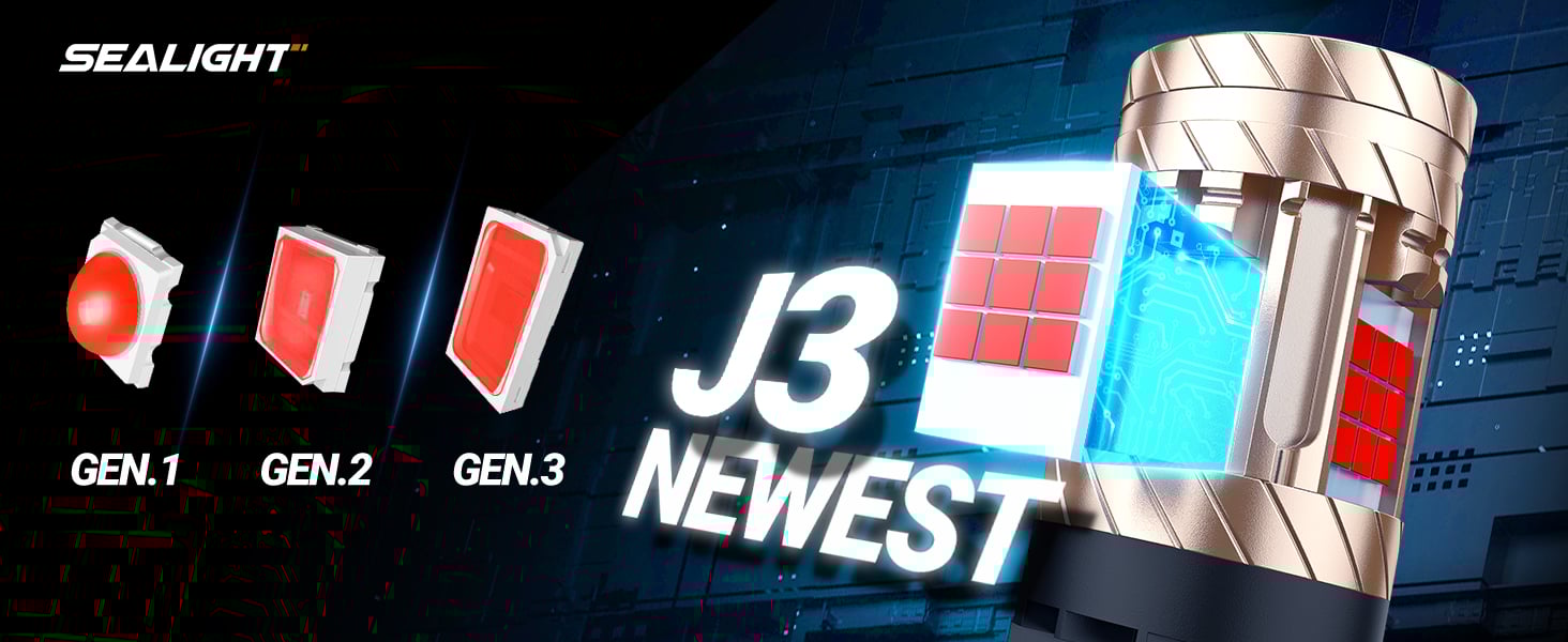 sealight 3157 3156 led bulb red