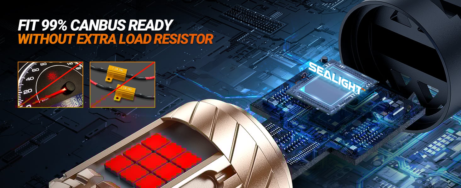 sealight 3157 3156 led bulb red