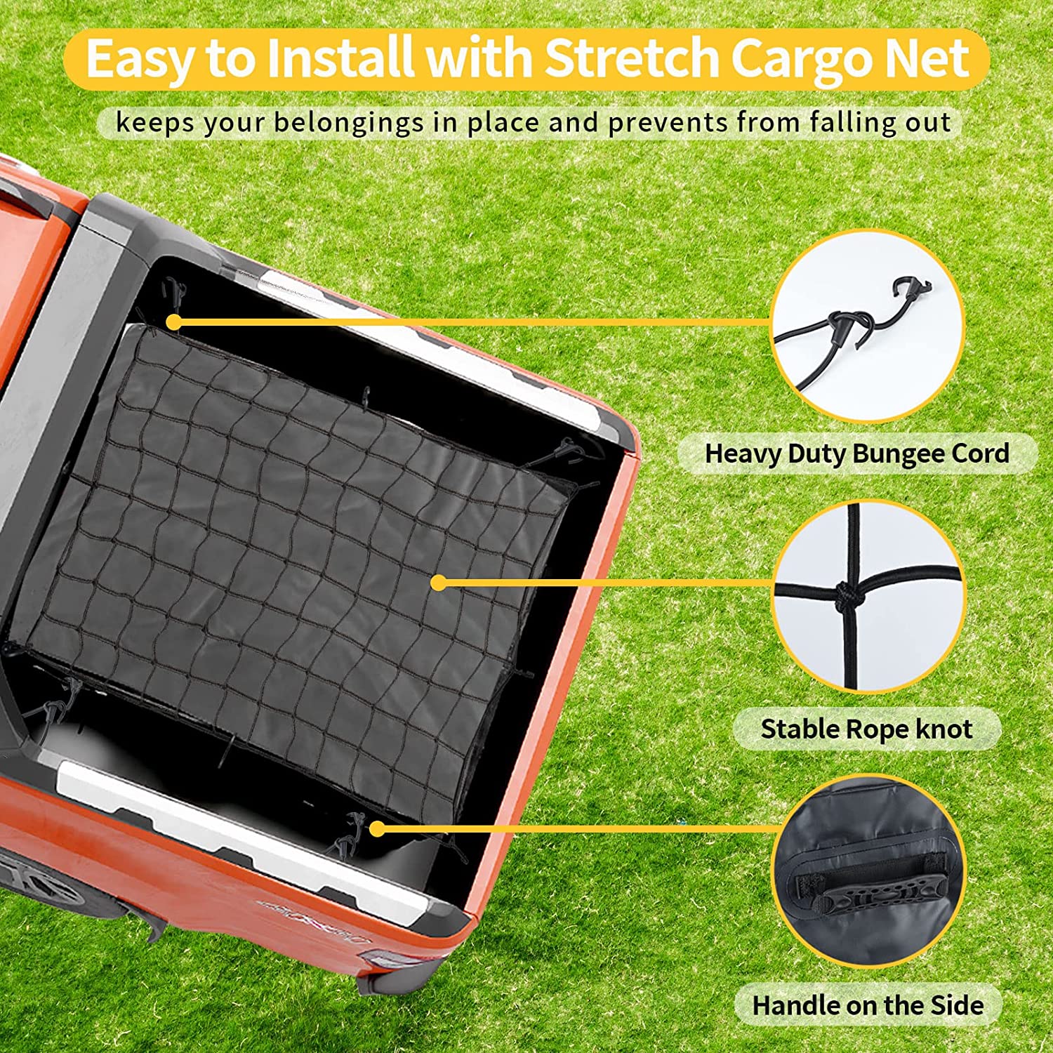 Suncent® 26 Cubic Feet Waterproof Black Rooftop Cargo Carrier Bag 5