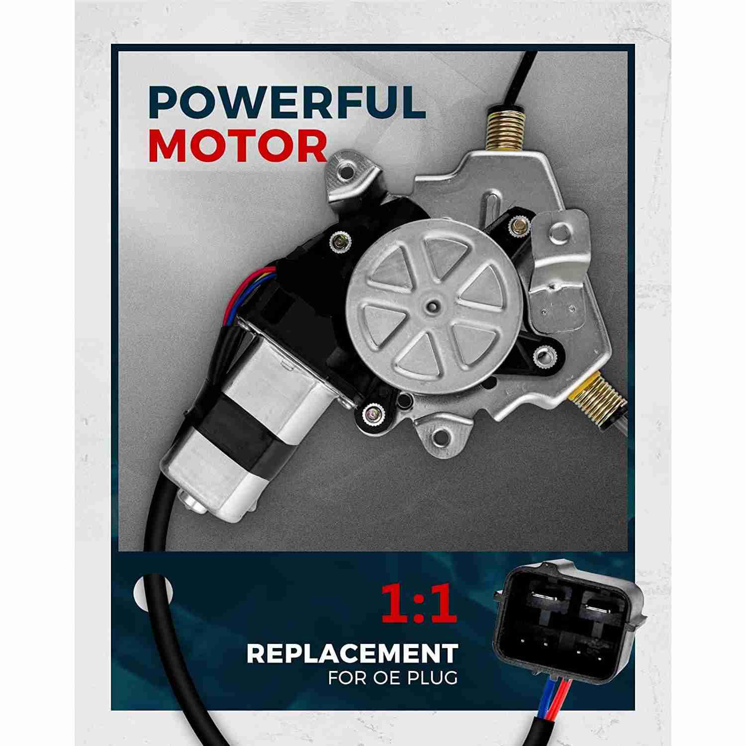 Suncent® 2004-2008 Acura TL Front Left Drive Side Power Window Regulator with Motor 3