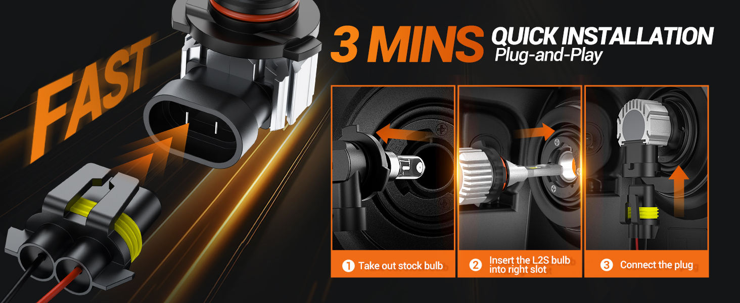 H13 H10 LED Light Bulbs Combo