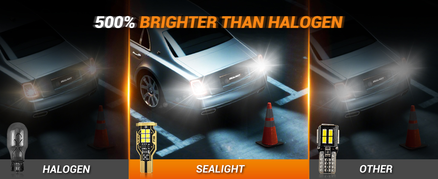 921 LED bulb provides 3000 lumens of error-free, 6000K xenon white light for reverse lights bulb