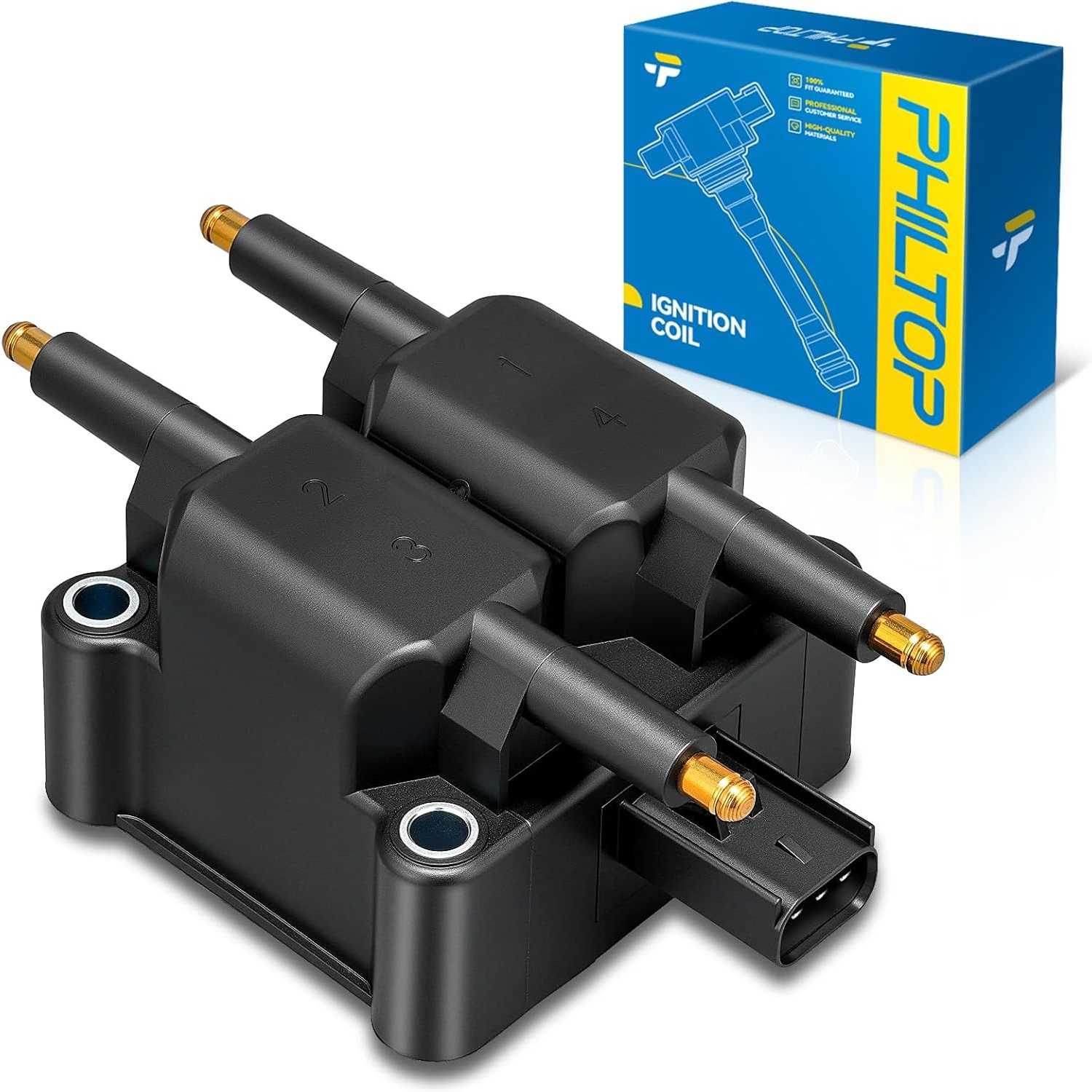 PHILTOP UF189 Ignition Coil Packs Fits for Dodge 1999 Stratus 2.4L, Dodge 1995-1996 Neon 2.0L, Plymouth 1995-1996 Neon 2.0L, Dod