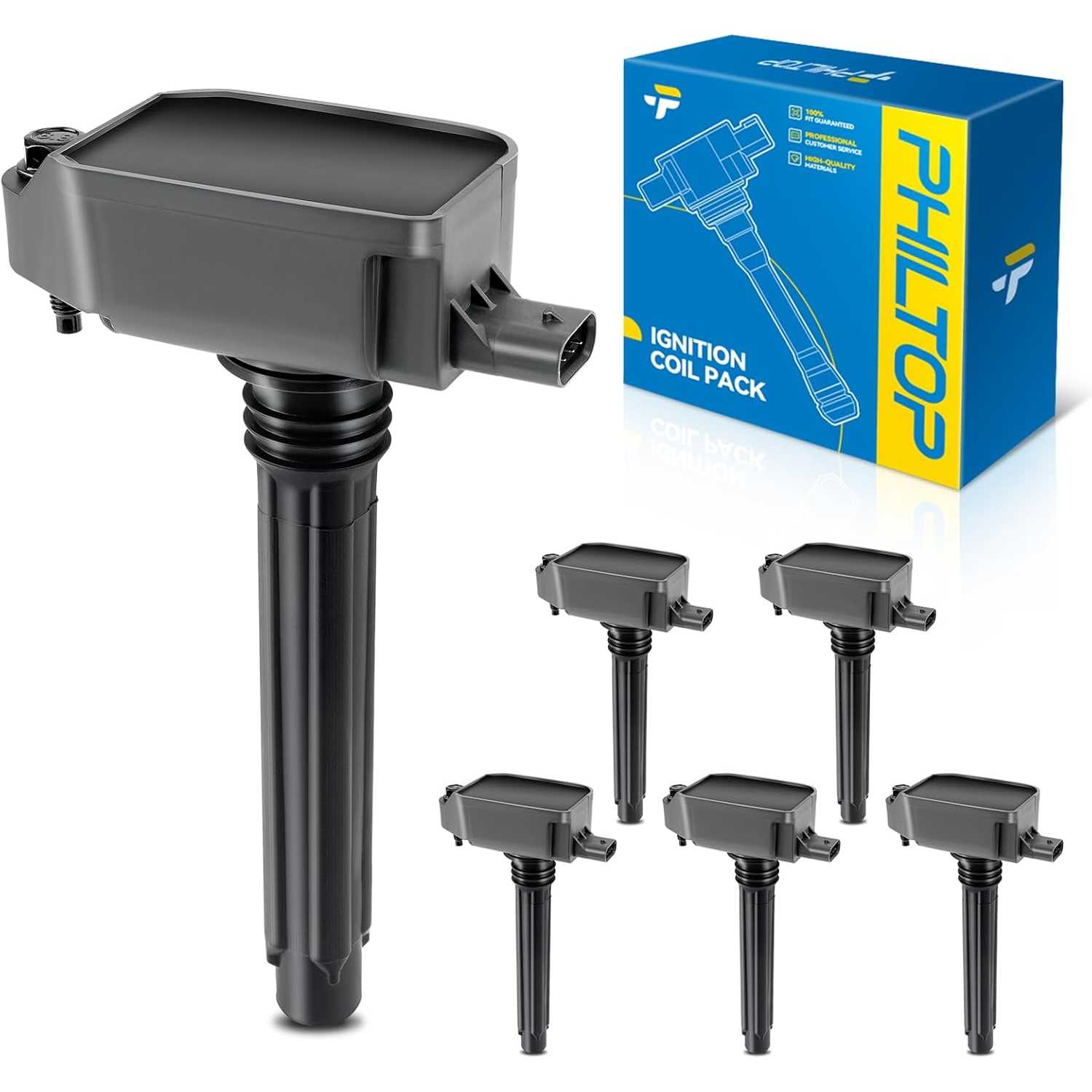 PHILTOP UF807 Ignition Coil Packs Fits for Chrysler 2017-2023 Pacifica, Dodge 2016-2023 Durango 3.6L, Jeep 2016-2021 2023 Grand