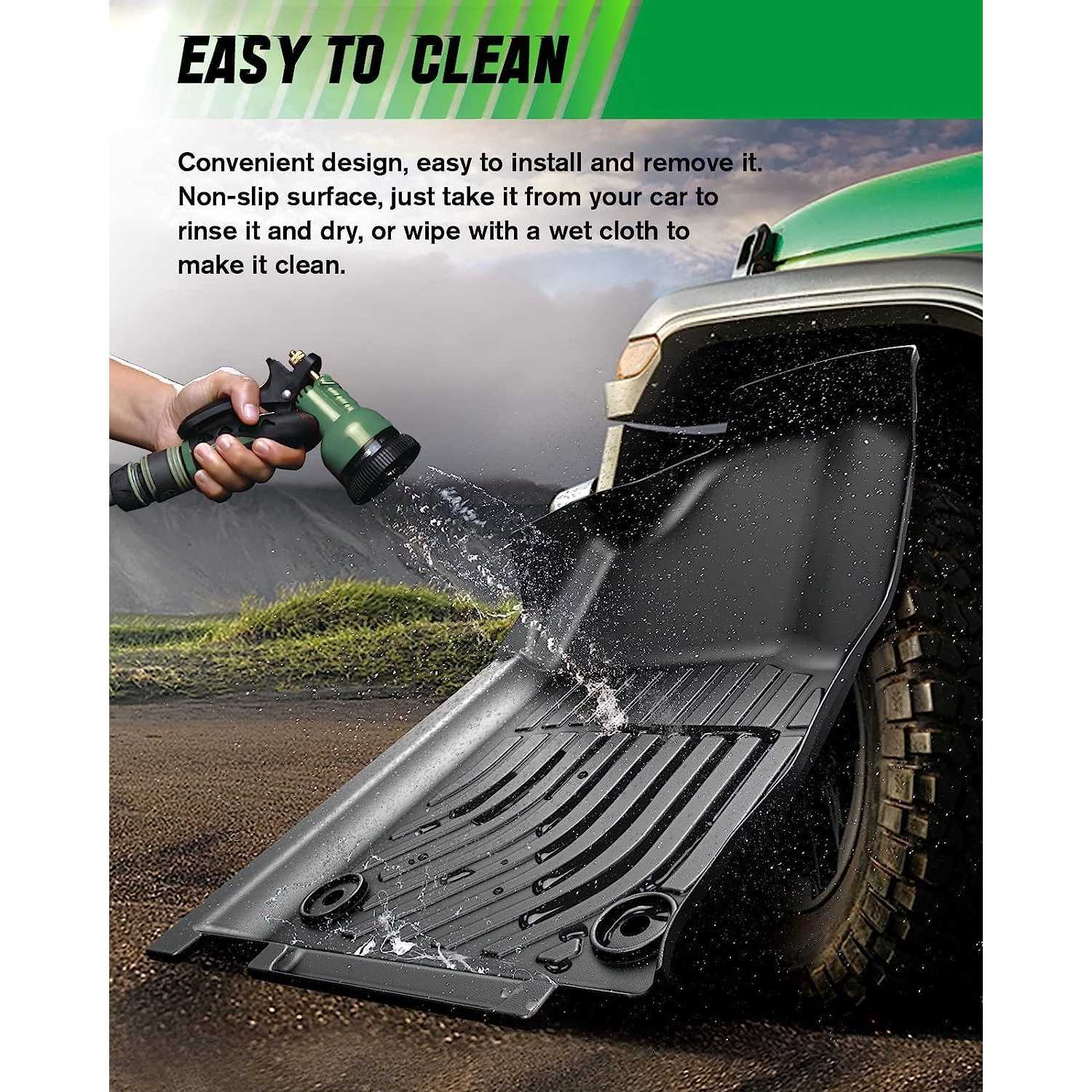 ViWiK® All Weather Custom Truck Floor Mats Best TPE Vehicle Floor Liner for 2024 Honda CR-V (Hybrid & not Hybrid) SUV Automotive Front & Rear Mats 5