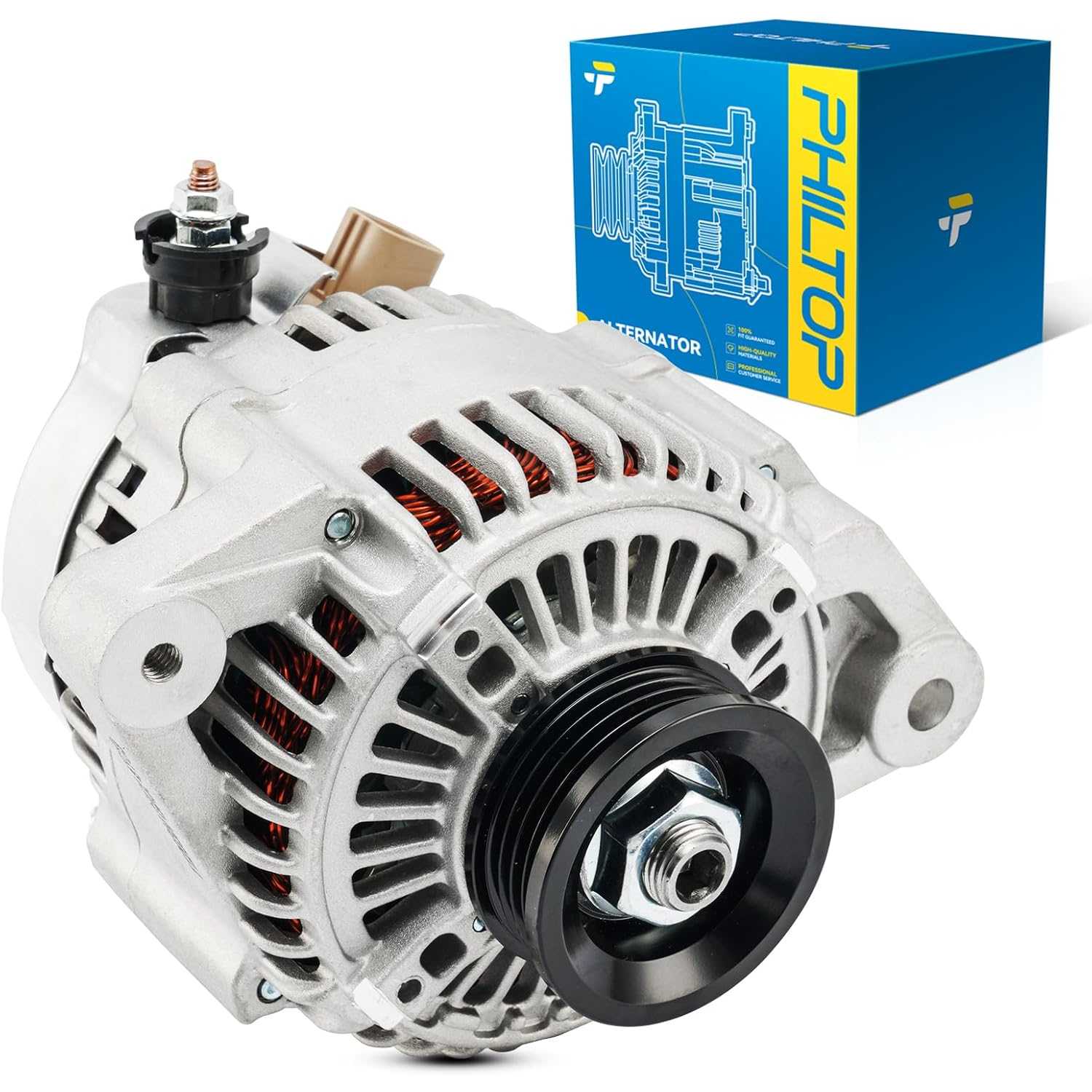 PHILTOP 11203N Alternator Compatible with Toyota;2007-2015 Yaris (80 Amp) Replace for,11203N,Automotive Replacement Parts Genera