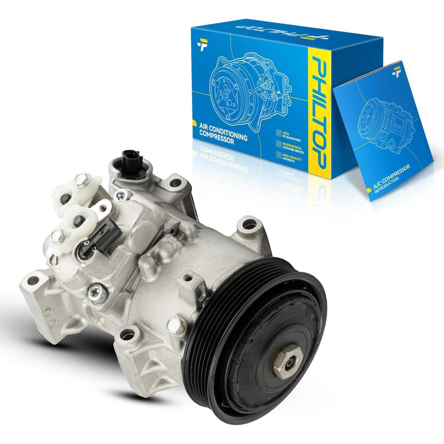 PHILTOP 178322 AC Compressor, Air Conditioning Compressor with Clutch for Corolla 2011 2012 2013, Matrix 2013 1.8L, A/C Compress